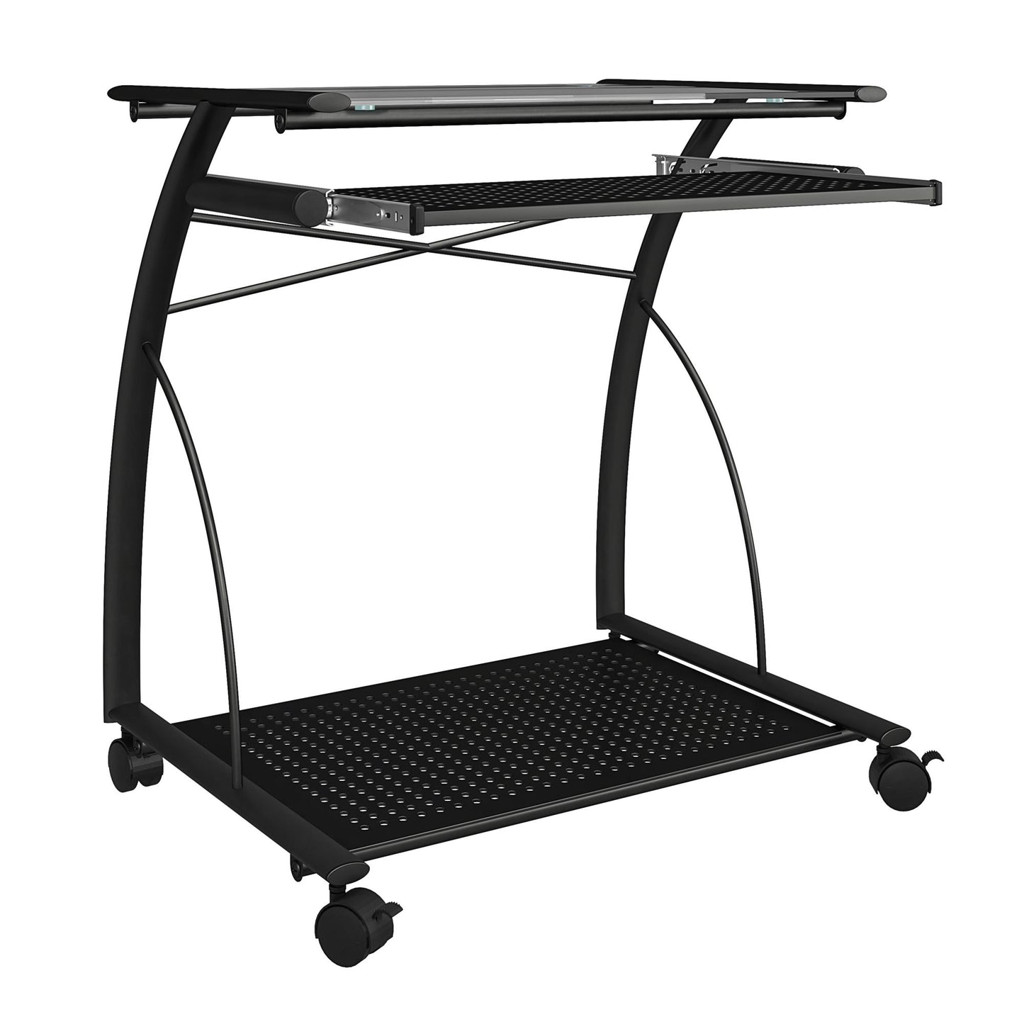 Sheldon Mobile Computer Desk - Black