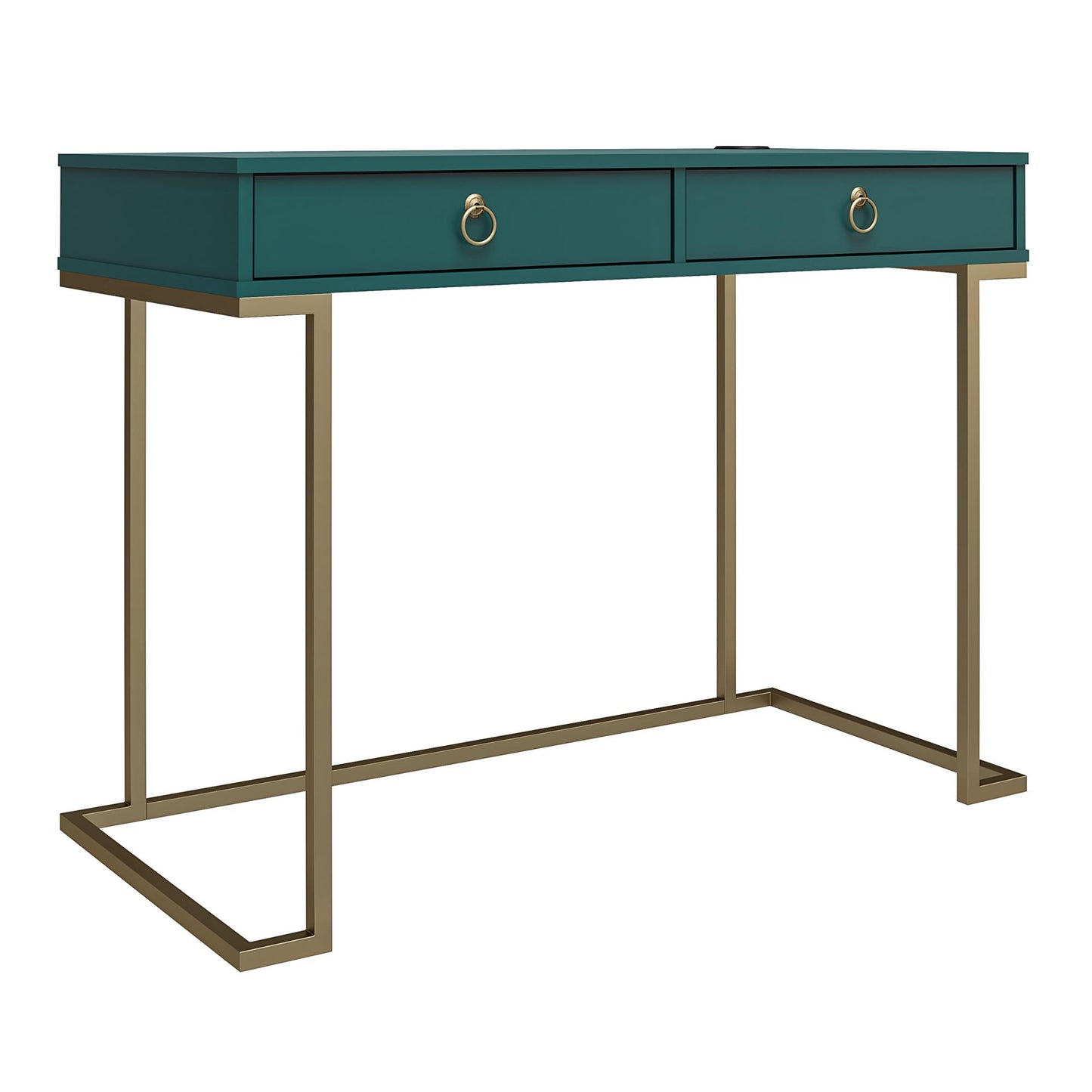 Camila Writing Desk, Emerald Green - Emerald Green