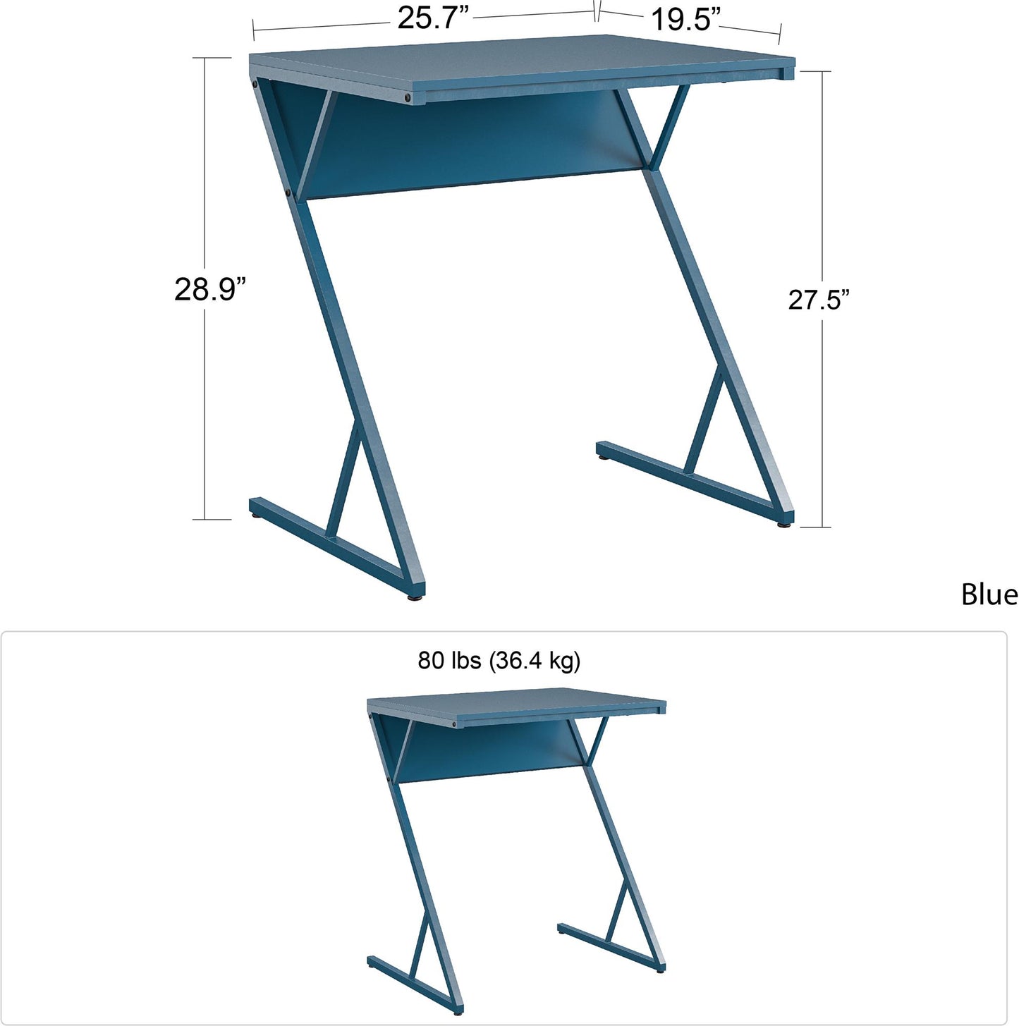 Regal Laptop Couch Desk & Accent Table, Blue - Blue