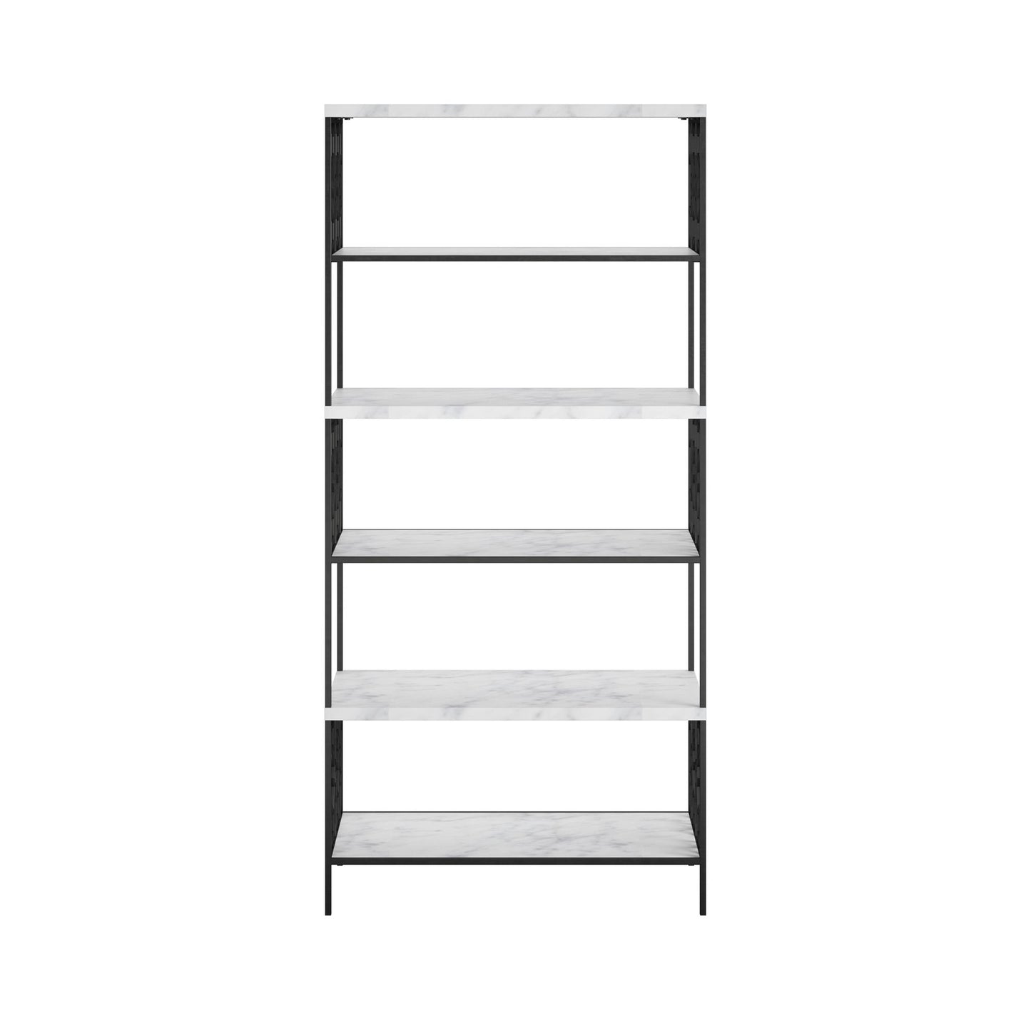 CosmoLiving by Cosmopolitan Ella 5 Shelf Bookcase - White marble