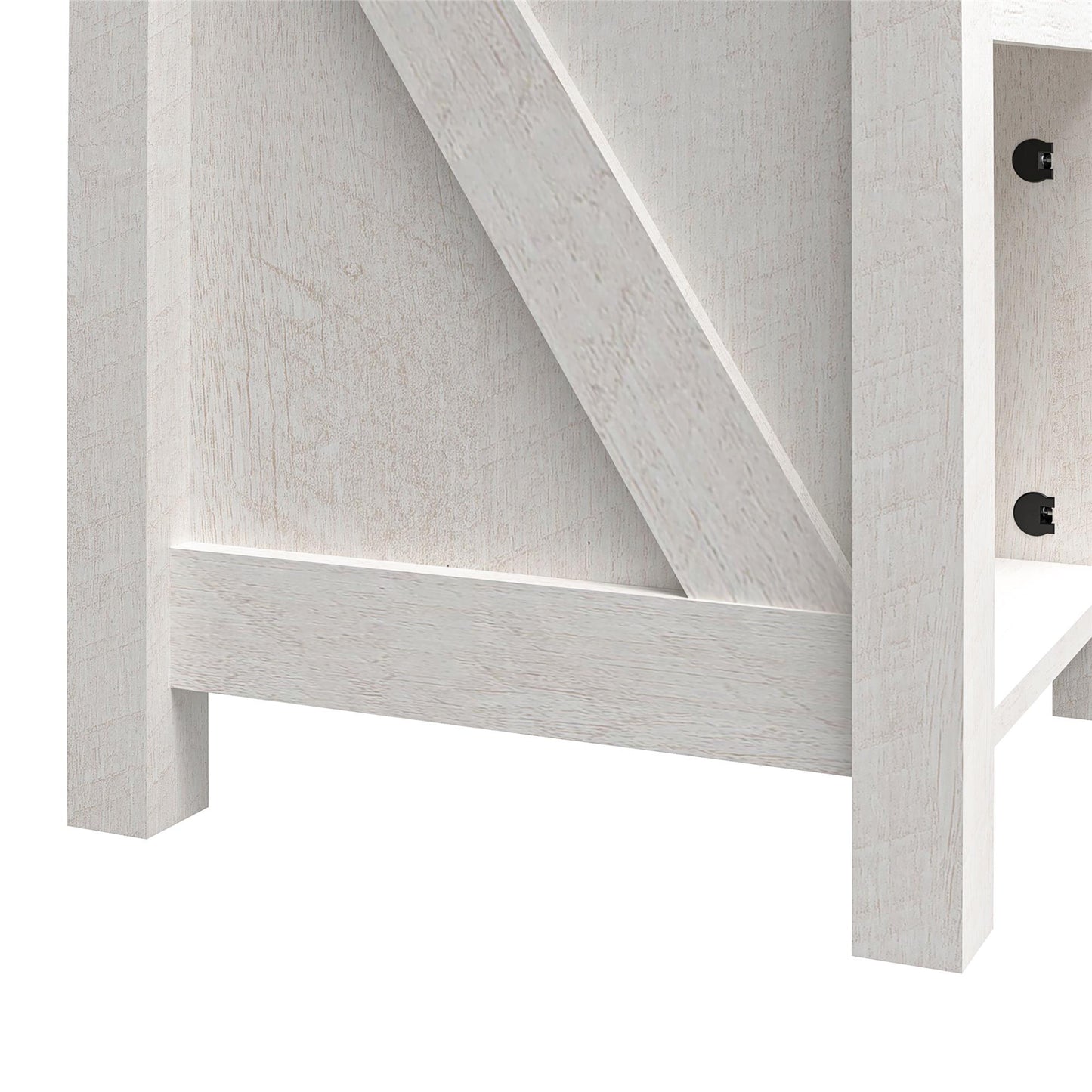 Farmington Rustic Farmhouse Nightstand with 1 Drawer - Ivory Oak