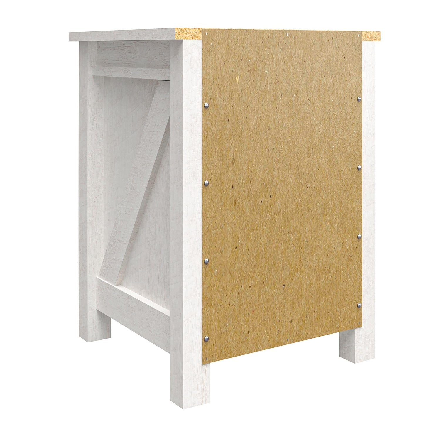 Farmington Rustic Farmhouse Nightstand with 1 Drawer - Ivory Oak
