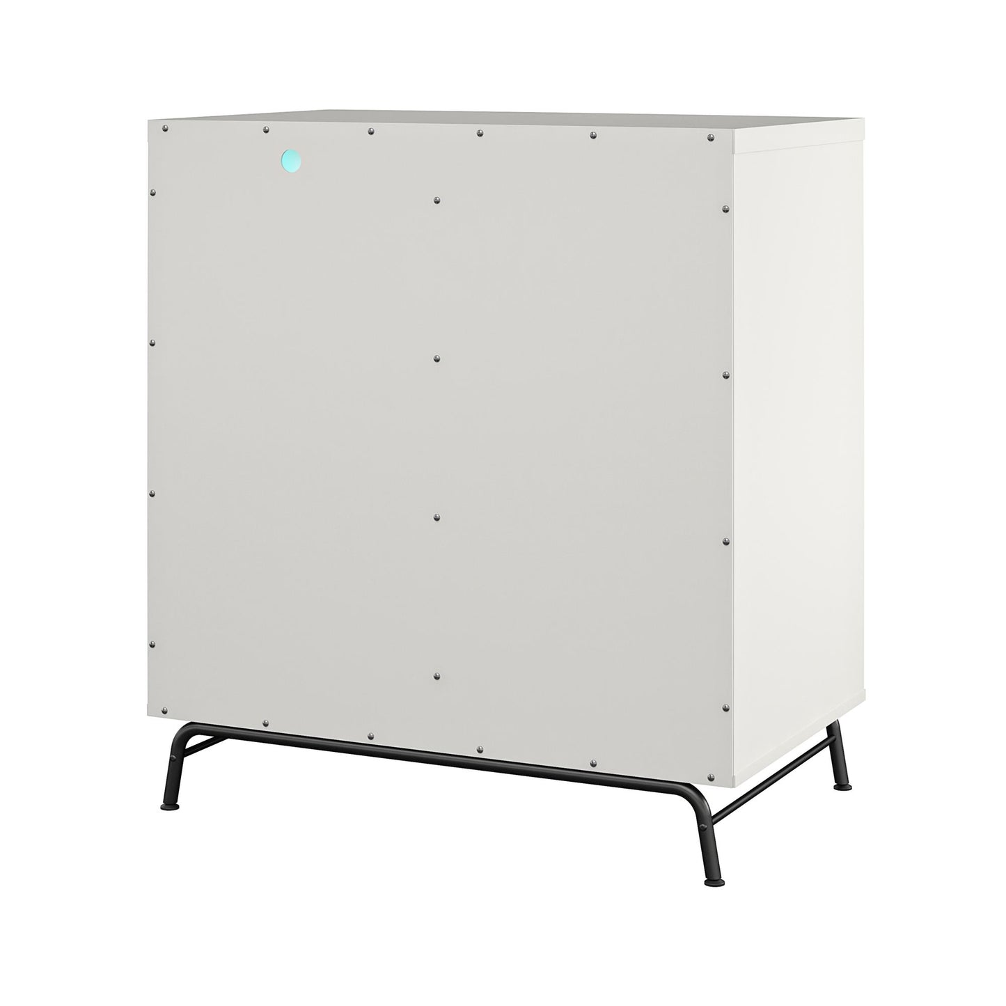 Melbourne Bar Cabinet with LED Lighting and 15 Bottle Compartments - White