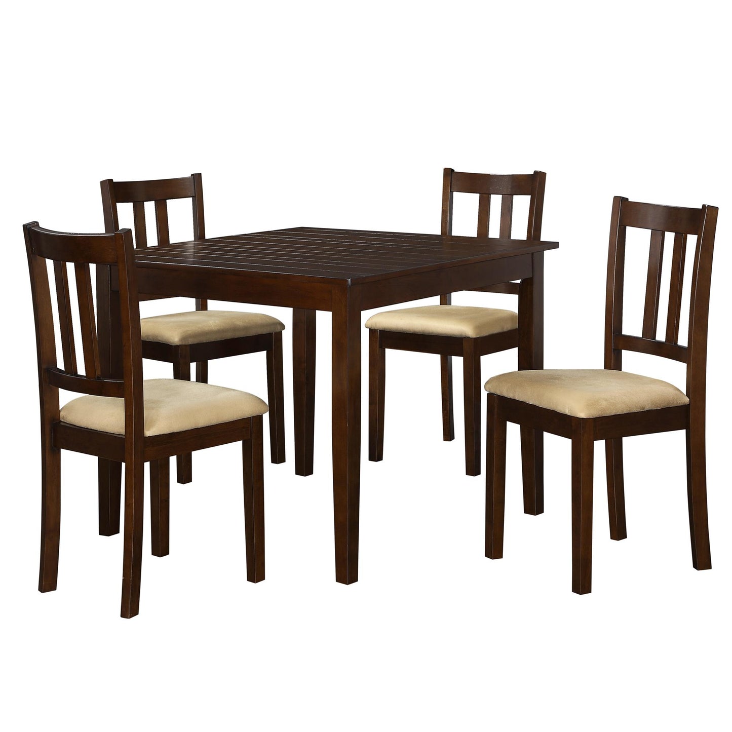 Redmond 5 Piece Traditional Dining Set with Table and 4 Chairs - Espresso