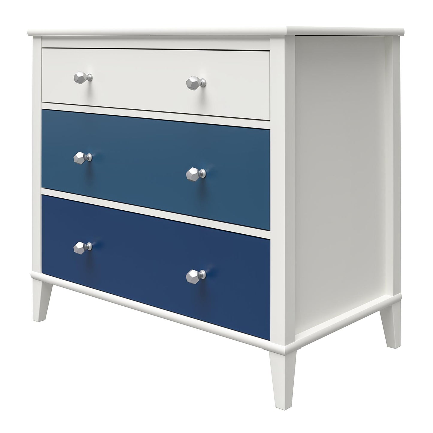 Monarch Hill Poppy 3 Drawer Dresser with 2 Sets of Knobs - Blue