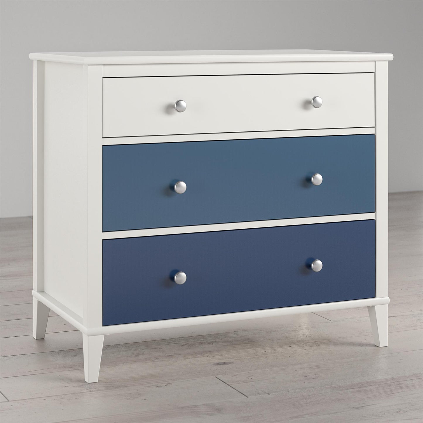 Monarch Hill Poppy 3 Drawer Dresser with 2 Sets of Knobs - Blue