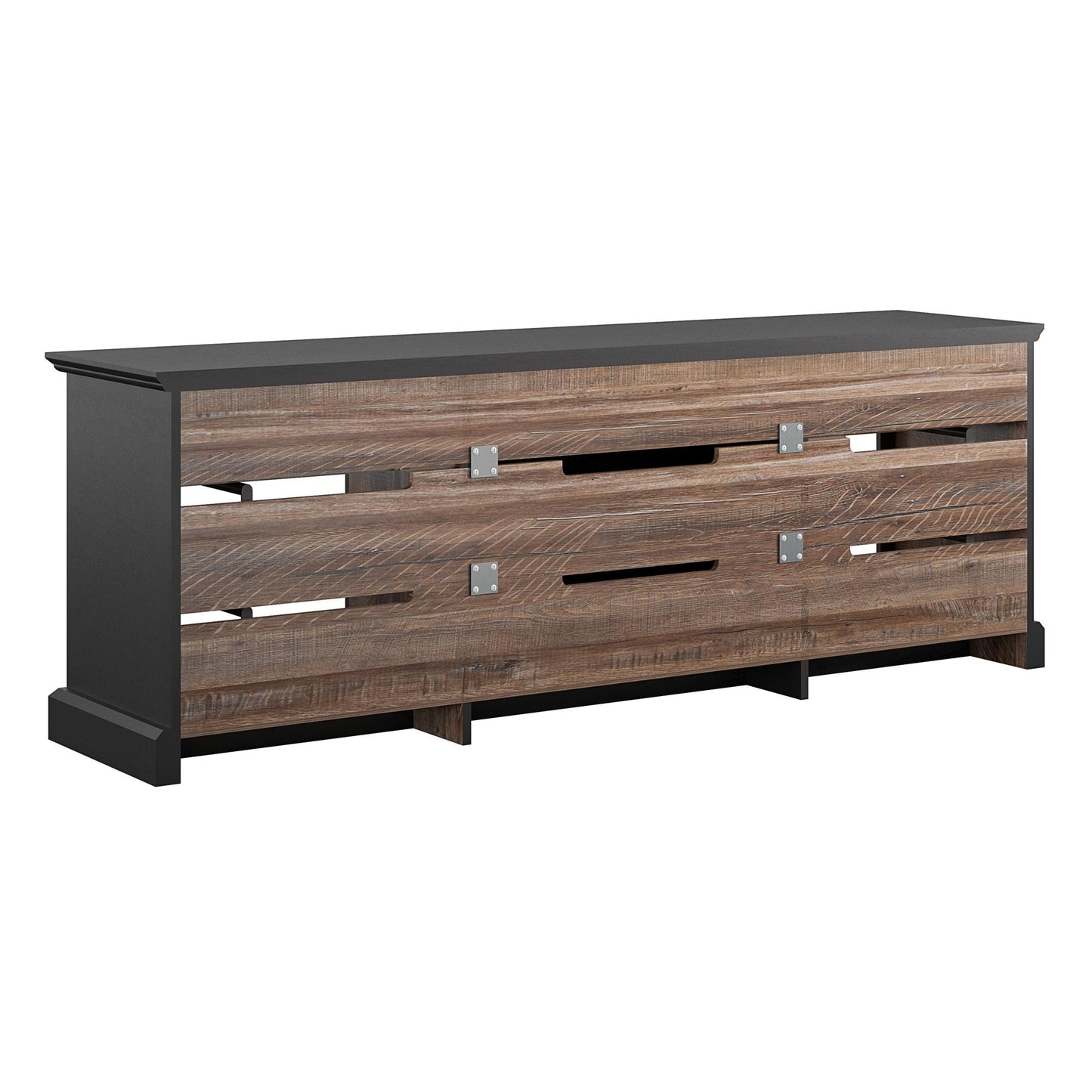 Hoffman Fireplace TV Stand for TVs up to 70 Inch with 23 Inch Fireplace Insert - Black