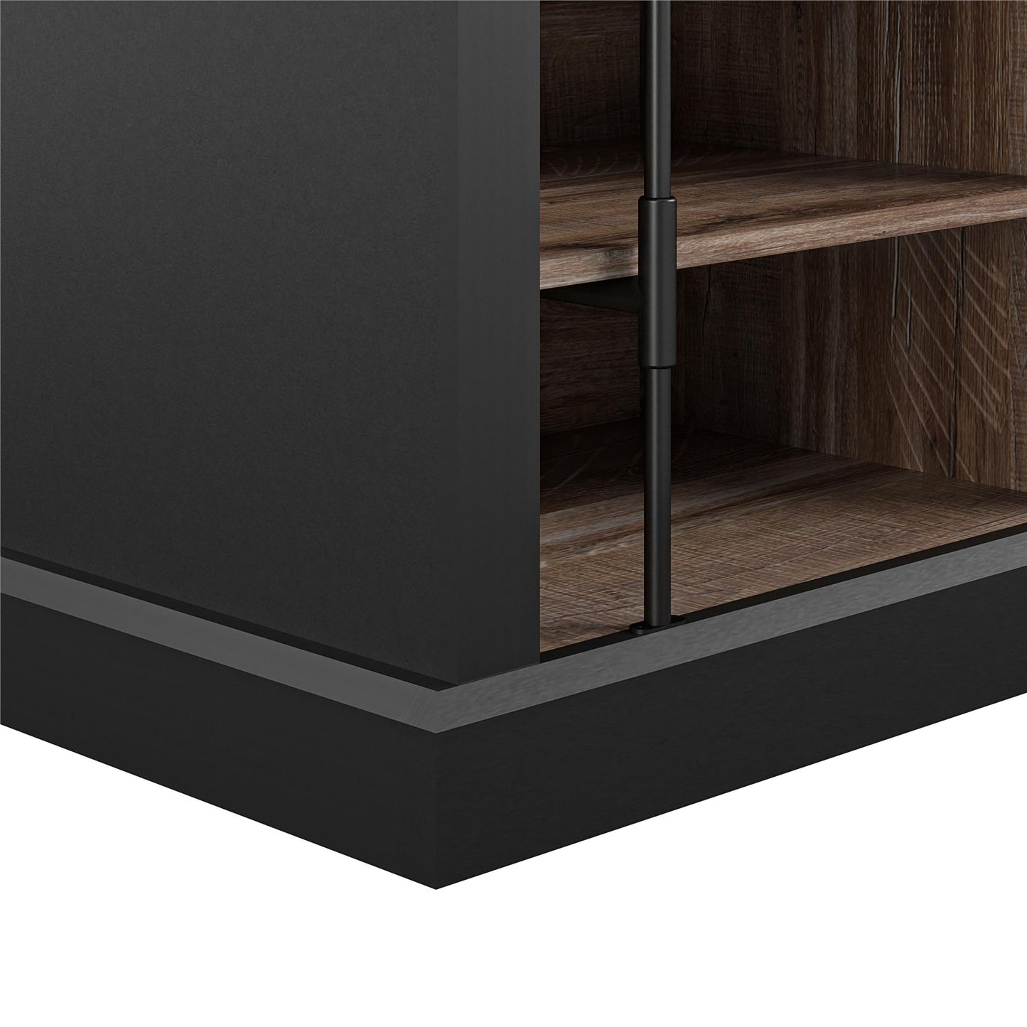 Hoffman Fireplace TV Stand for TVs up to 70 Inch with 23 Inch Fireplace Insert - Black