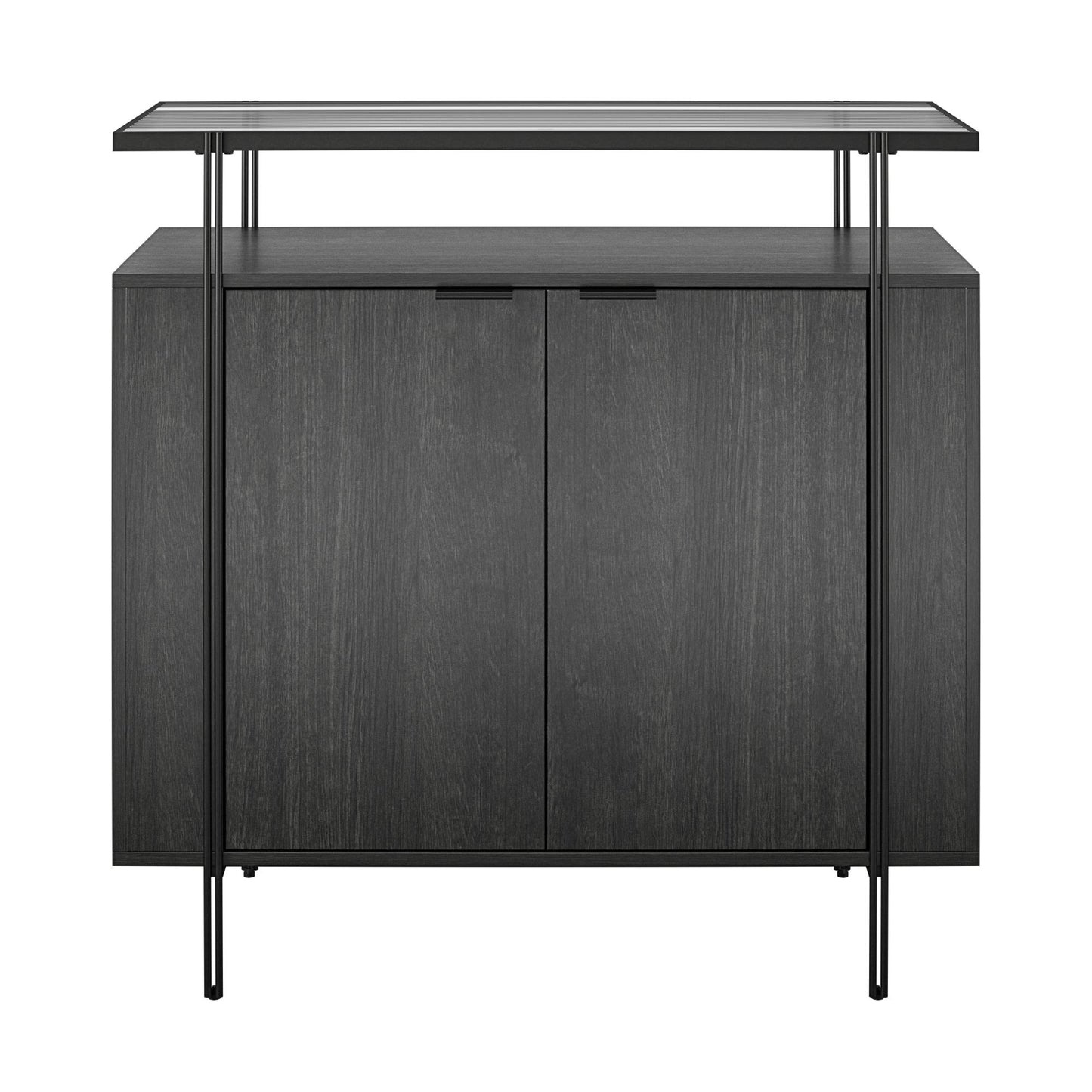 Ameriwood Home Lakeland Bar Cabinet, Black Oak - Black Oak