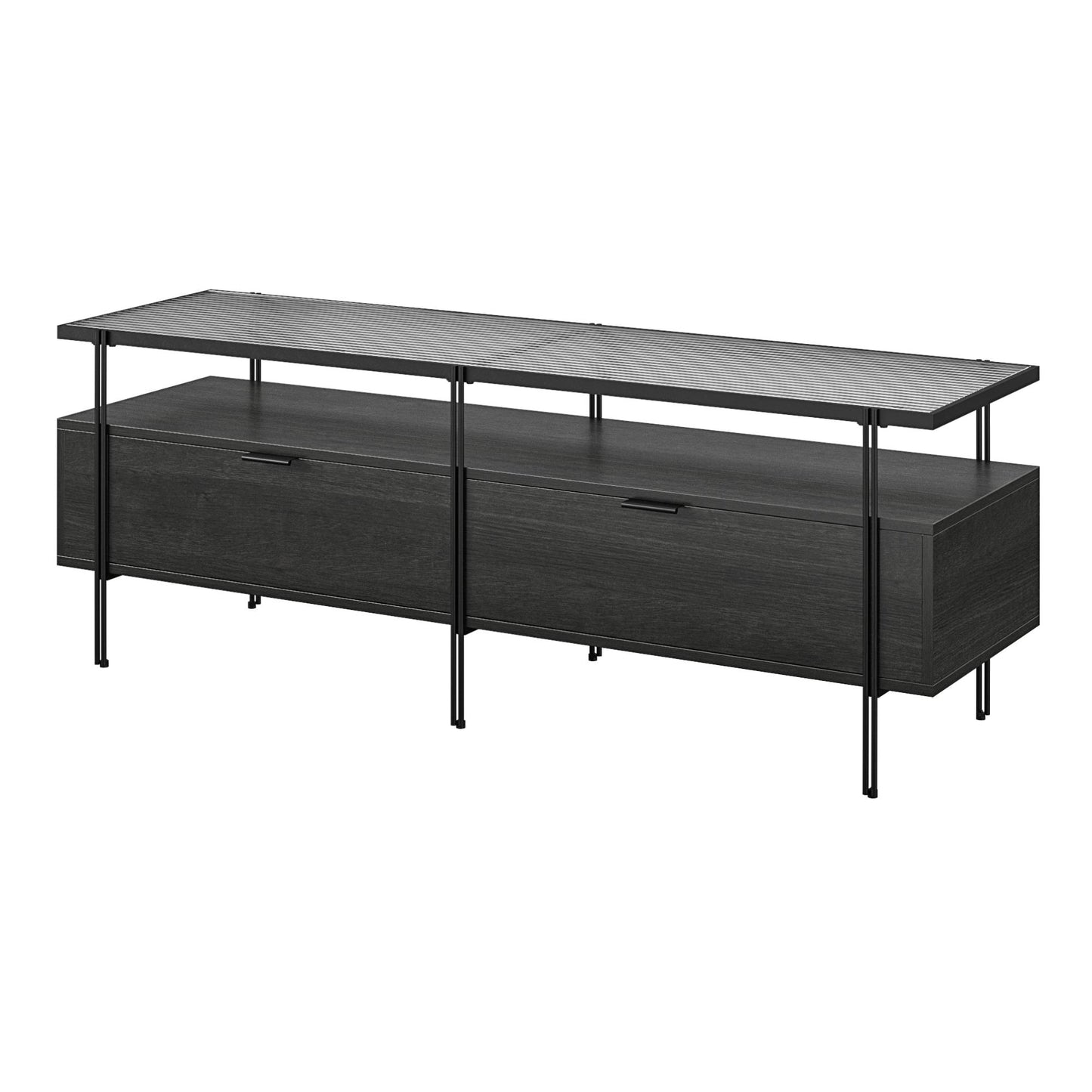 Ameriwood Home Lakeland TV Stand for TVs up to 60", Black Oak - Black Oak
