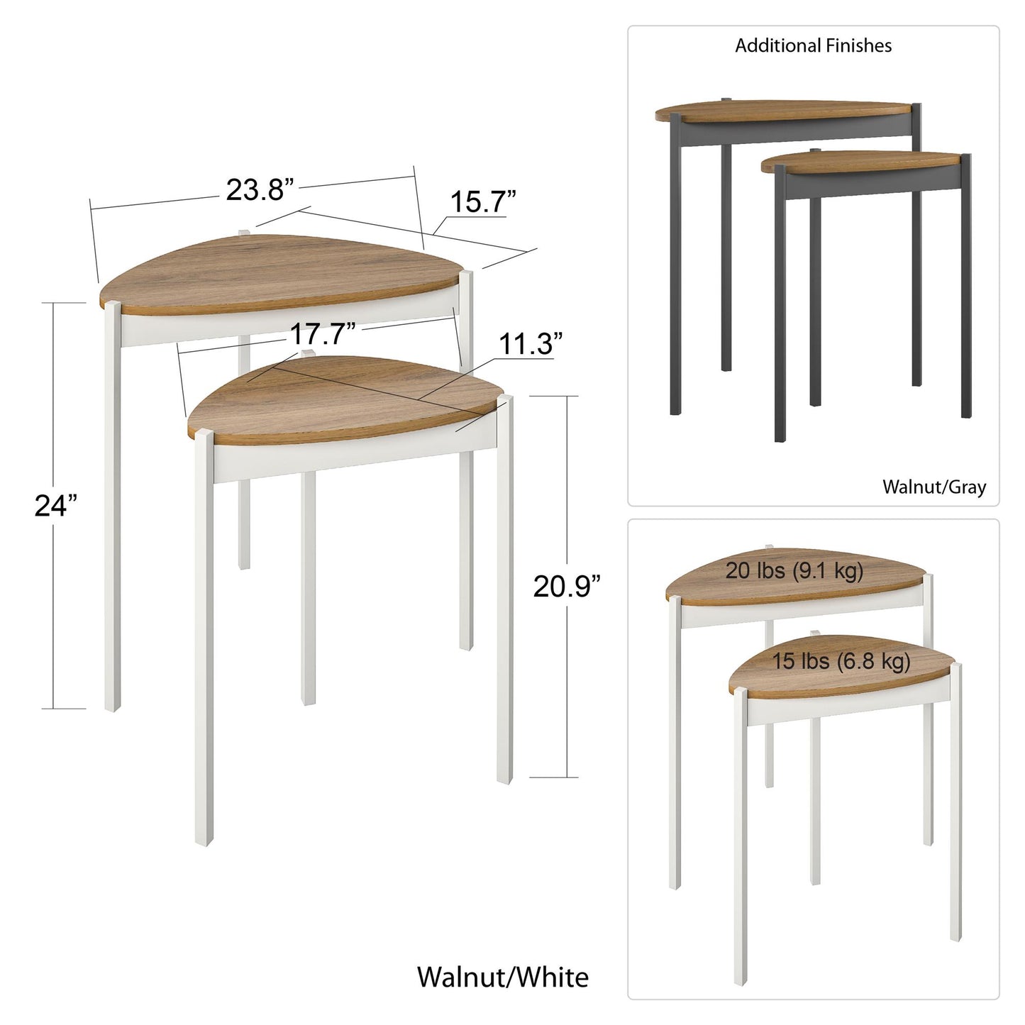 Tallulah Nesting Tables - White