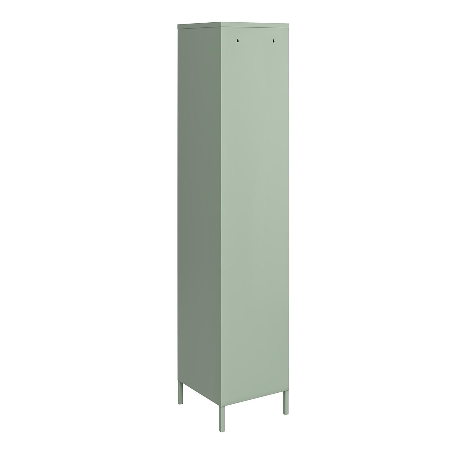 Shadwick Single Closed Door Metal Locker Storage Cabinet with 4 Shelves - Pale Green
