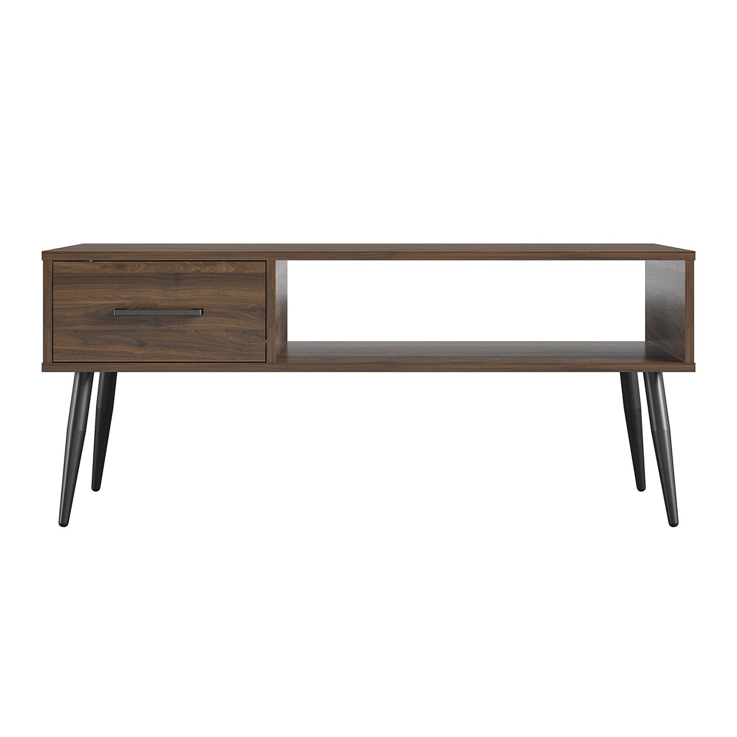 Tyler Coffee Table with 1 Open Shelf and Drawer - Florence Walnut