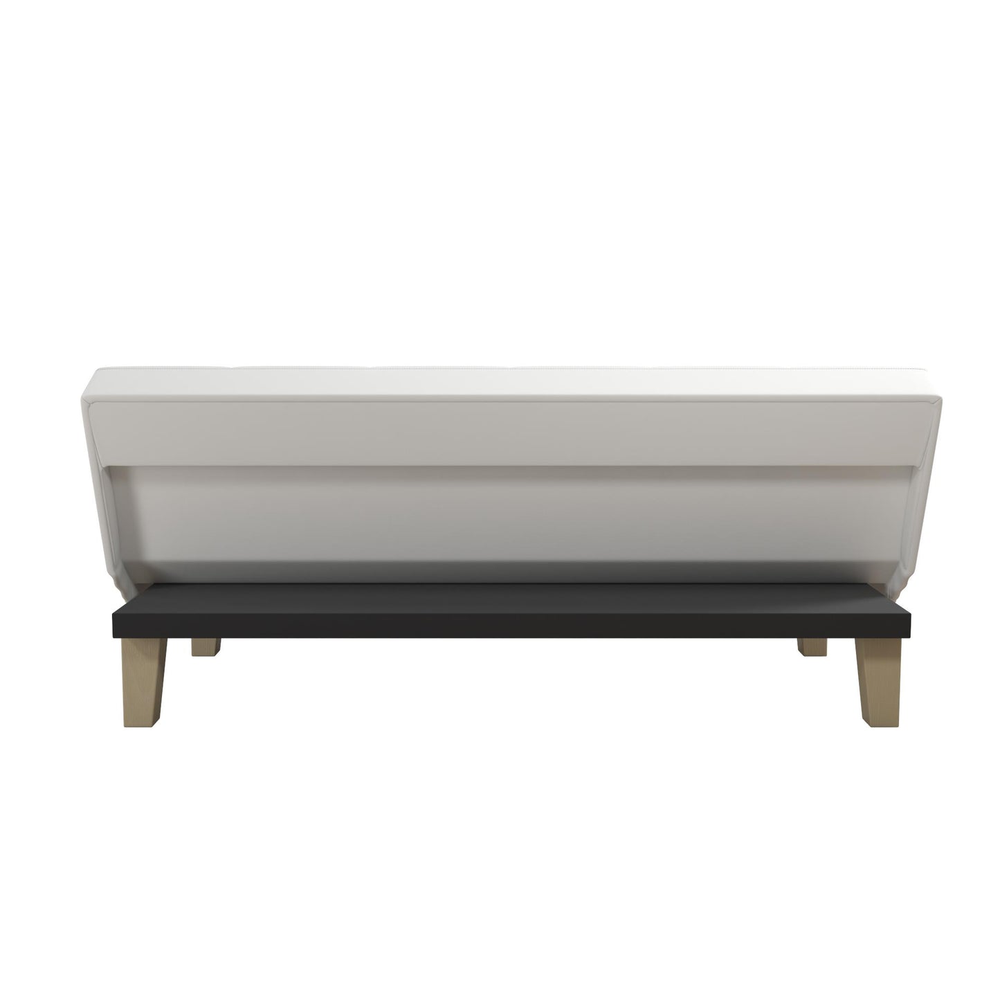 Aubrey Convertible Futon Sofa and Couch Sleeper Faux Leather - White