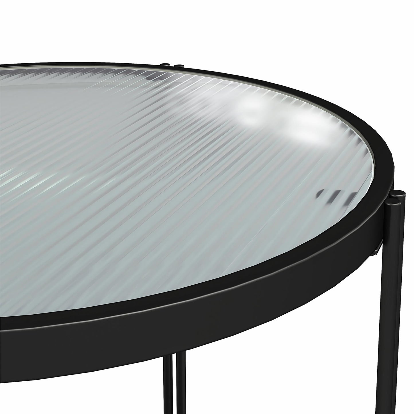 Ameriwood Home Lakeland Round End Table, Black Oak - Black Oak
