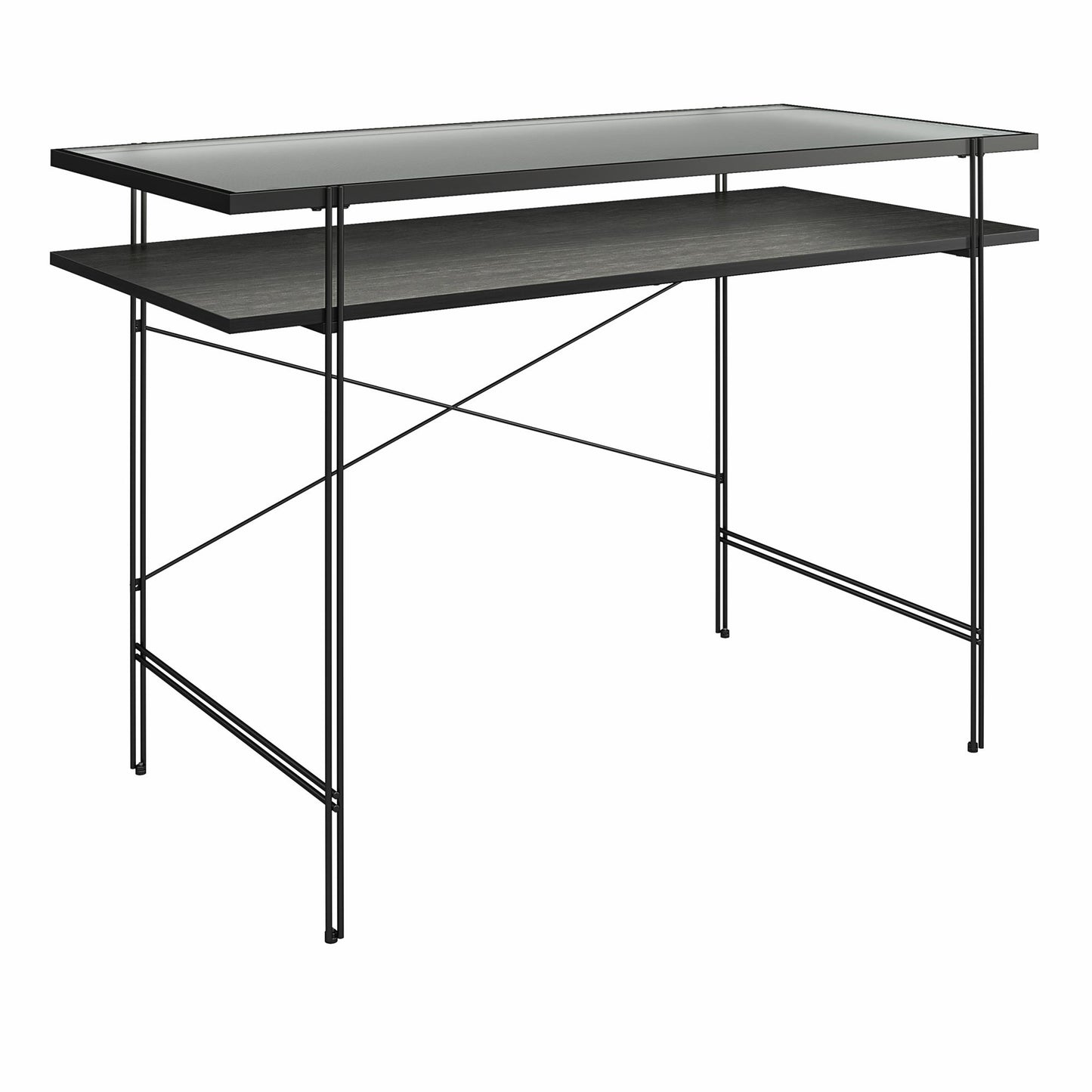 Ameriwood Home Lakeland Computer Desk, Black Oak - Black Oak