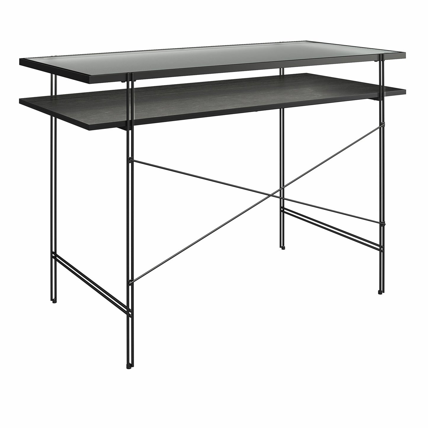 Ameriwood Home Lakeland Computer Desk, Black Oak - Black Oak