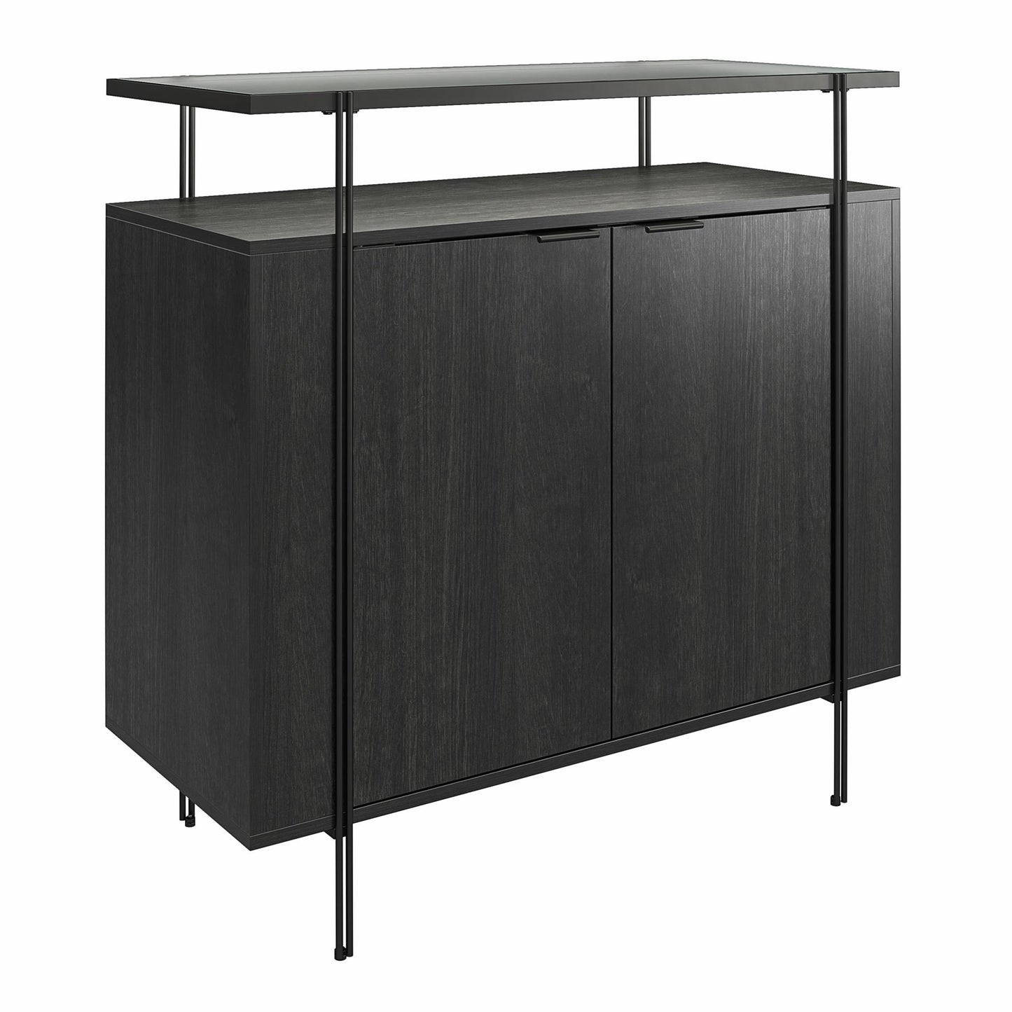 Ameriwood Home Lakeland Bar Cabinet, Black Oak - Black Oak