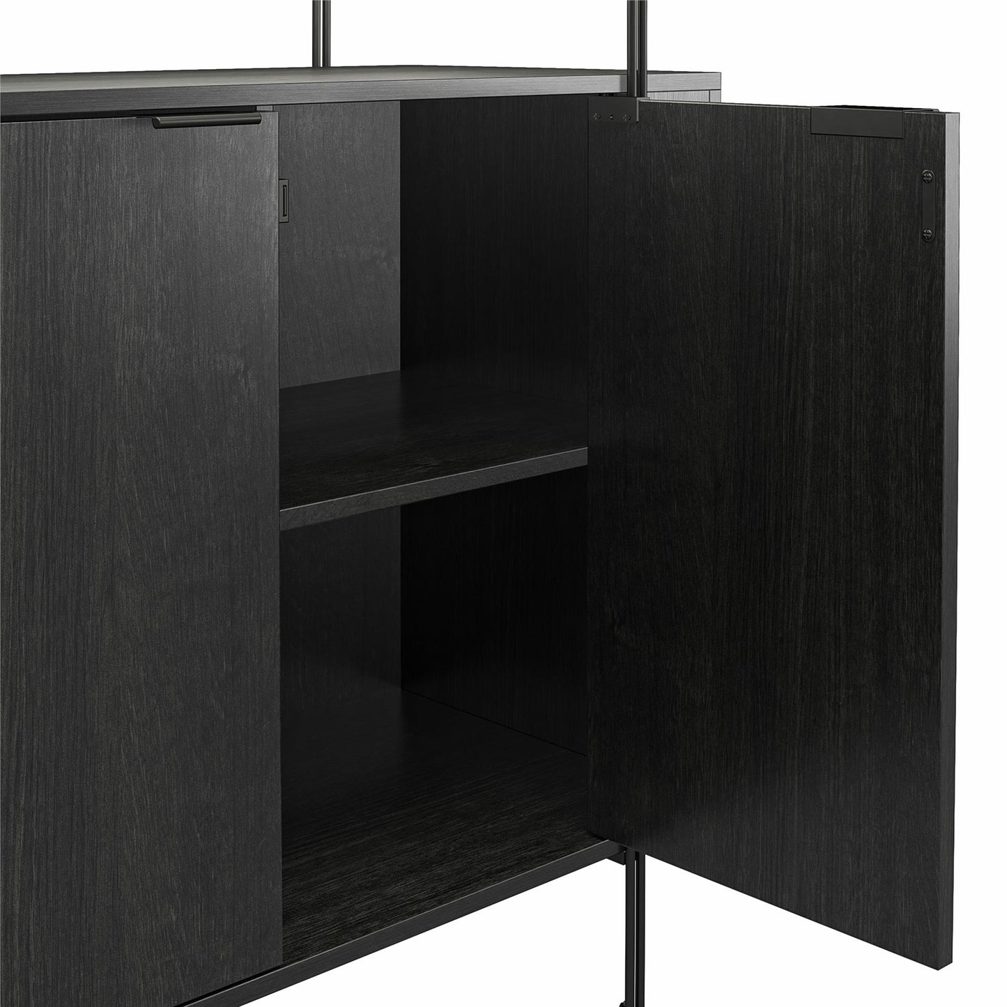 Ameriwood Home Lakeland Bar Cabinet, Black Oak - Black Oak