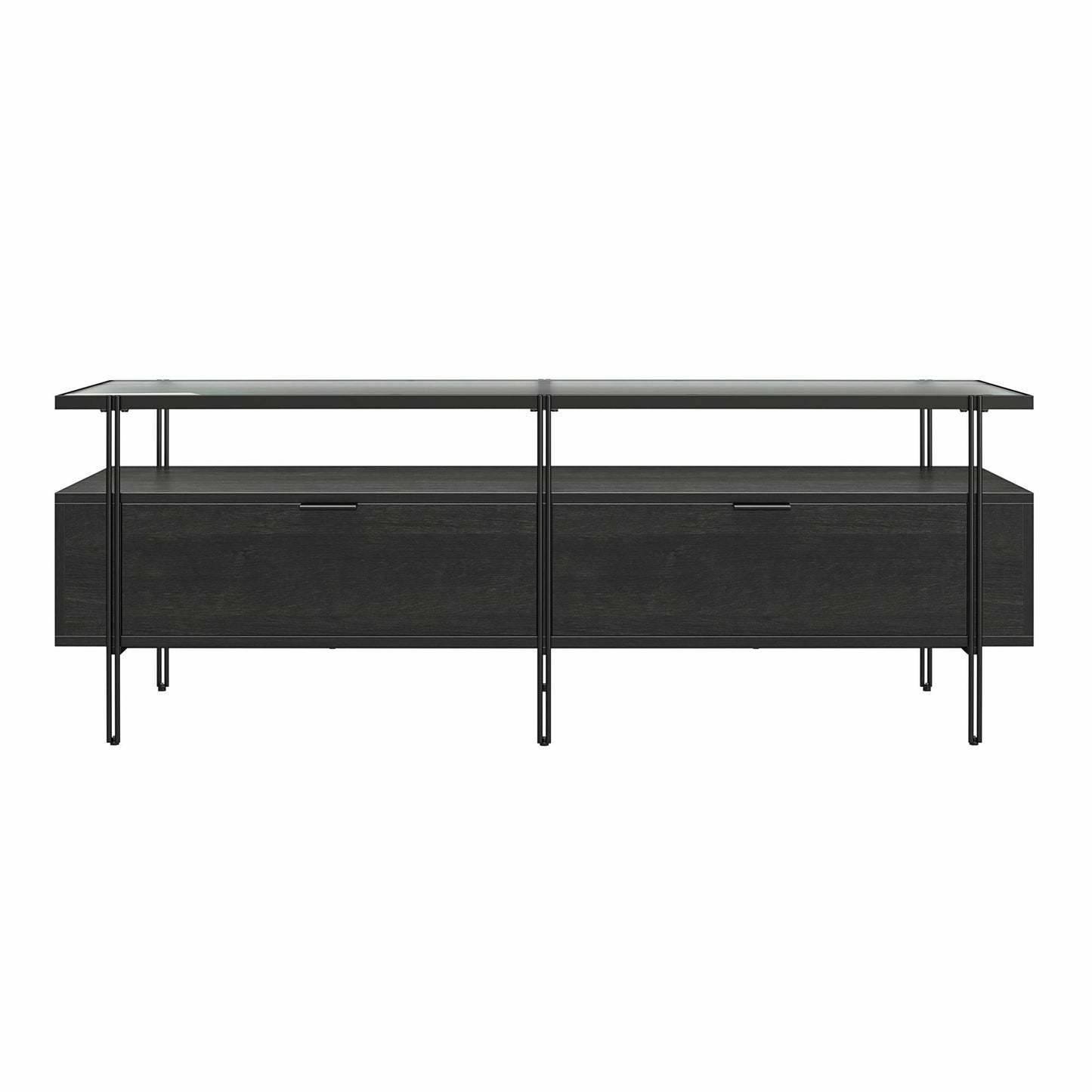Ameriwood Home Lakeland TV Stand for TVs up to 60", Black Oak - Black Oak