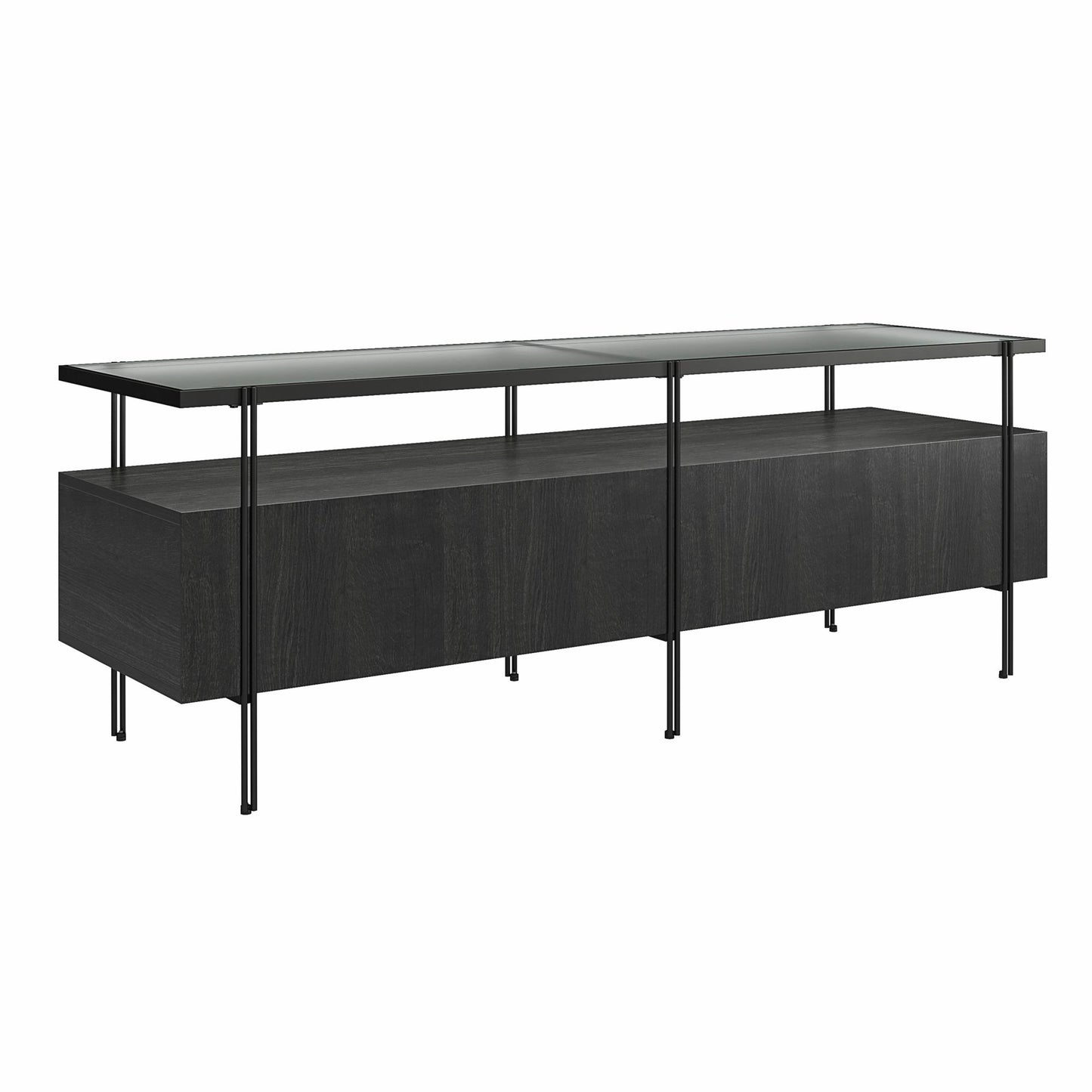 Ameriwood Home Lakeland TV Stand for TVs up to 60", Black Oak - Black Oak