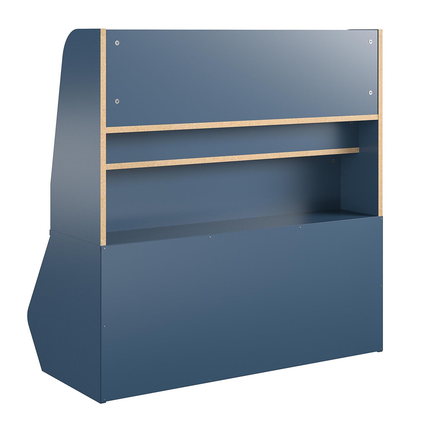 Jocelyn Kids Book and Toy Storage with 3 Shelves and 2 Open Compartments - Navy