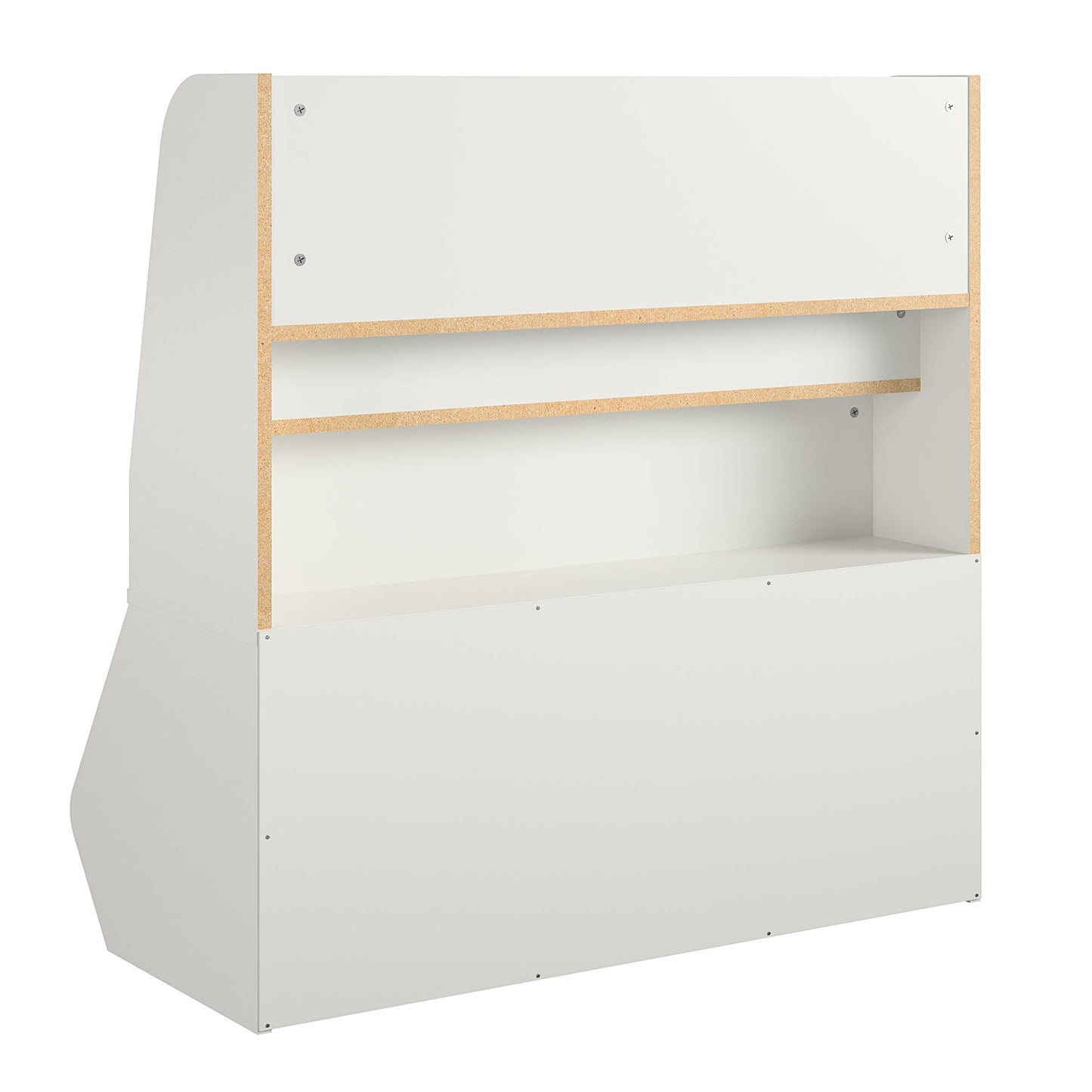 Jocelyn Kids Book and Toy Storage with 3 Shelves and 2 Open Compartments - White