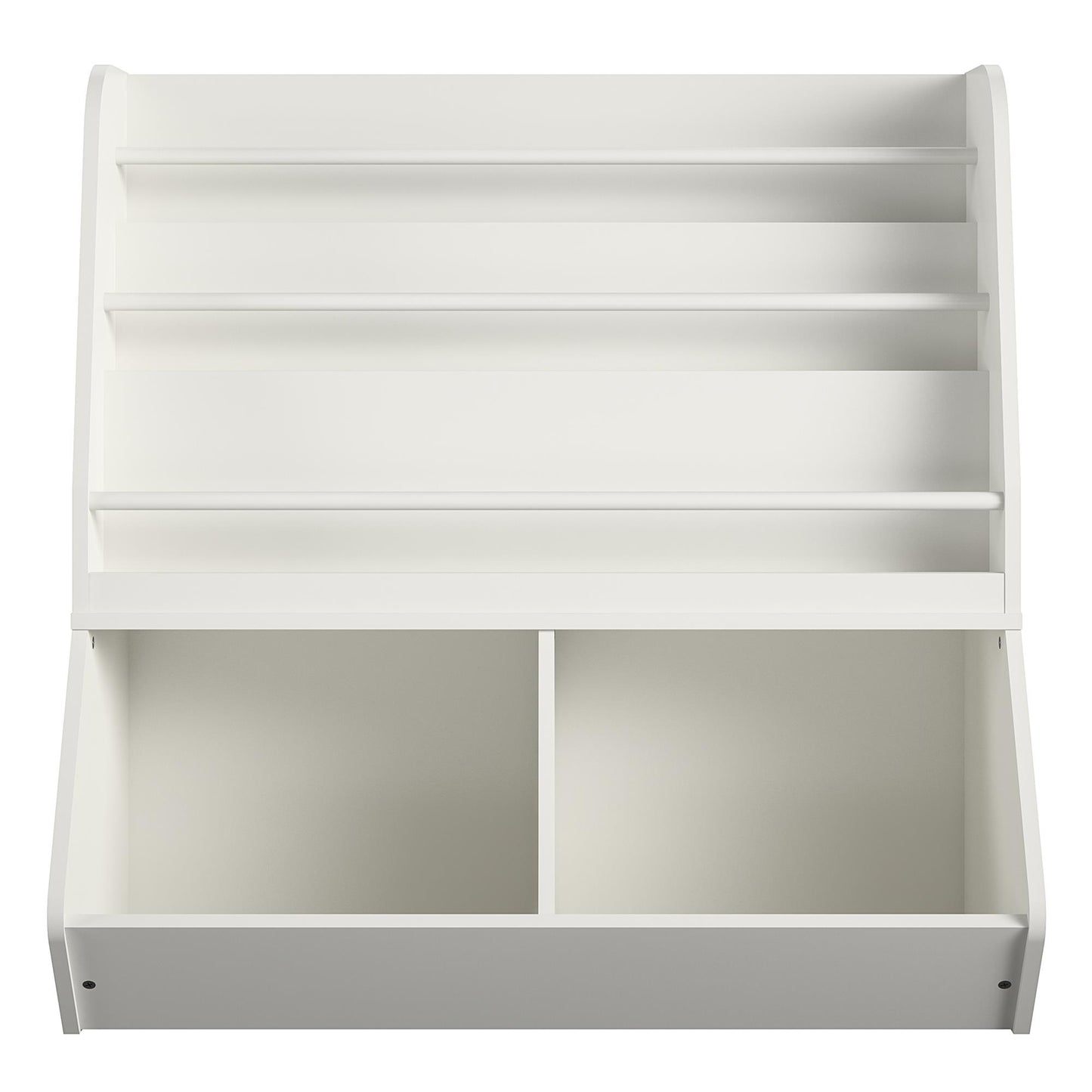 Jocelyn Kids Book and Toy Storage with 3 Shelves and 2 Open Compartments - White