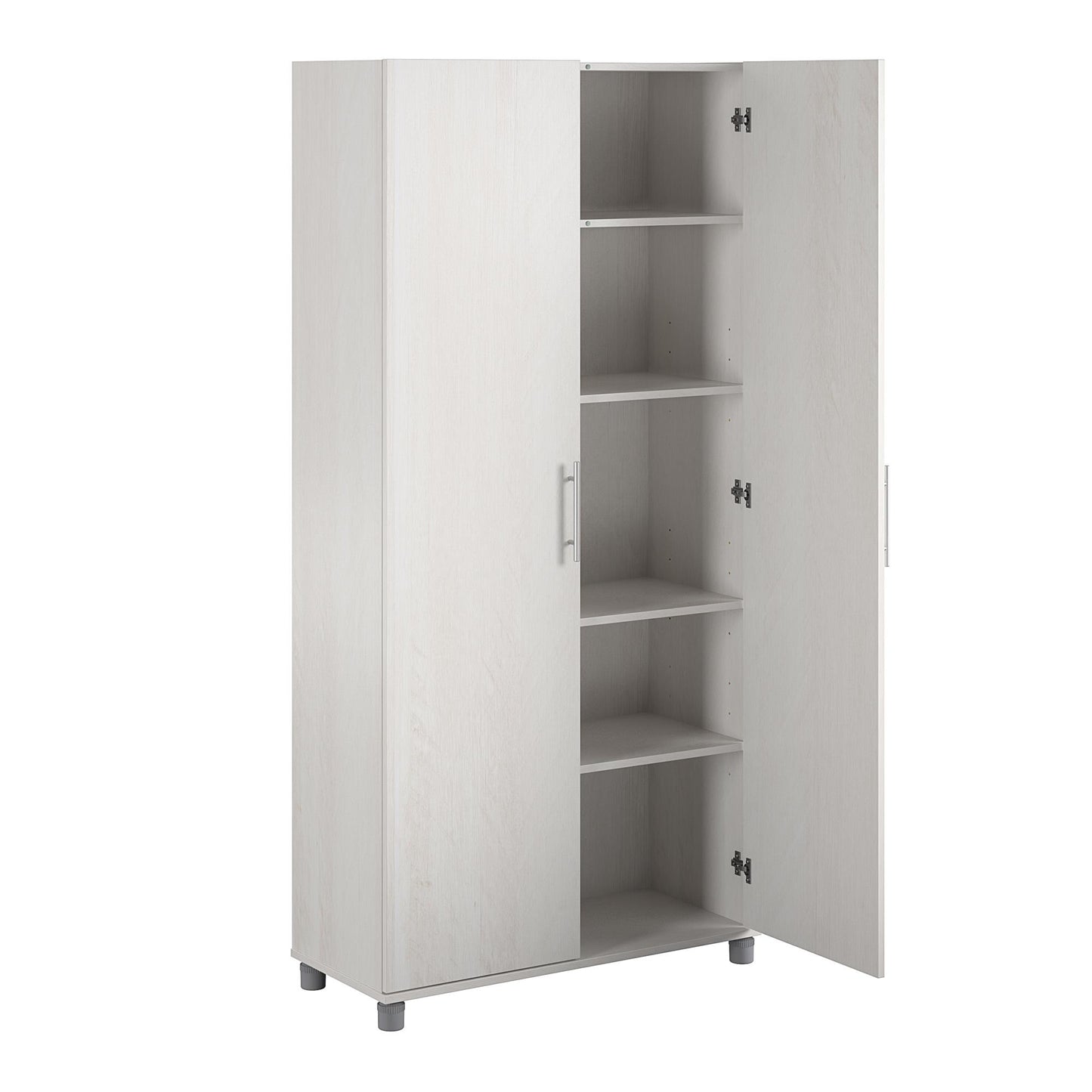 Camberly 36" Utility Storage Cabinet, Ivory Oak - Ivory Oak