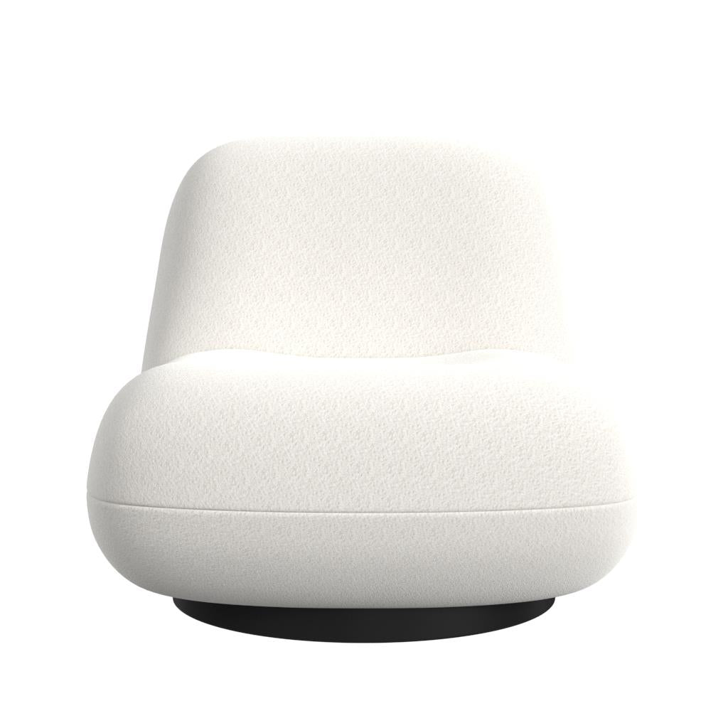 Crosby Boucle Swivel Chair - White