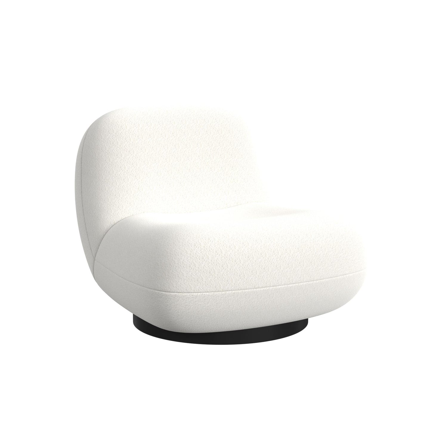 Crosby Boucle Swivel Chair - White