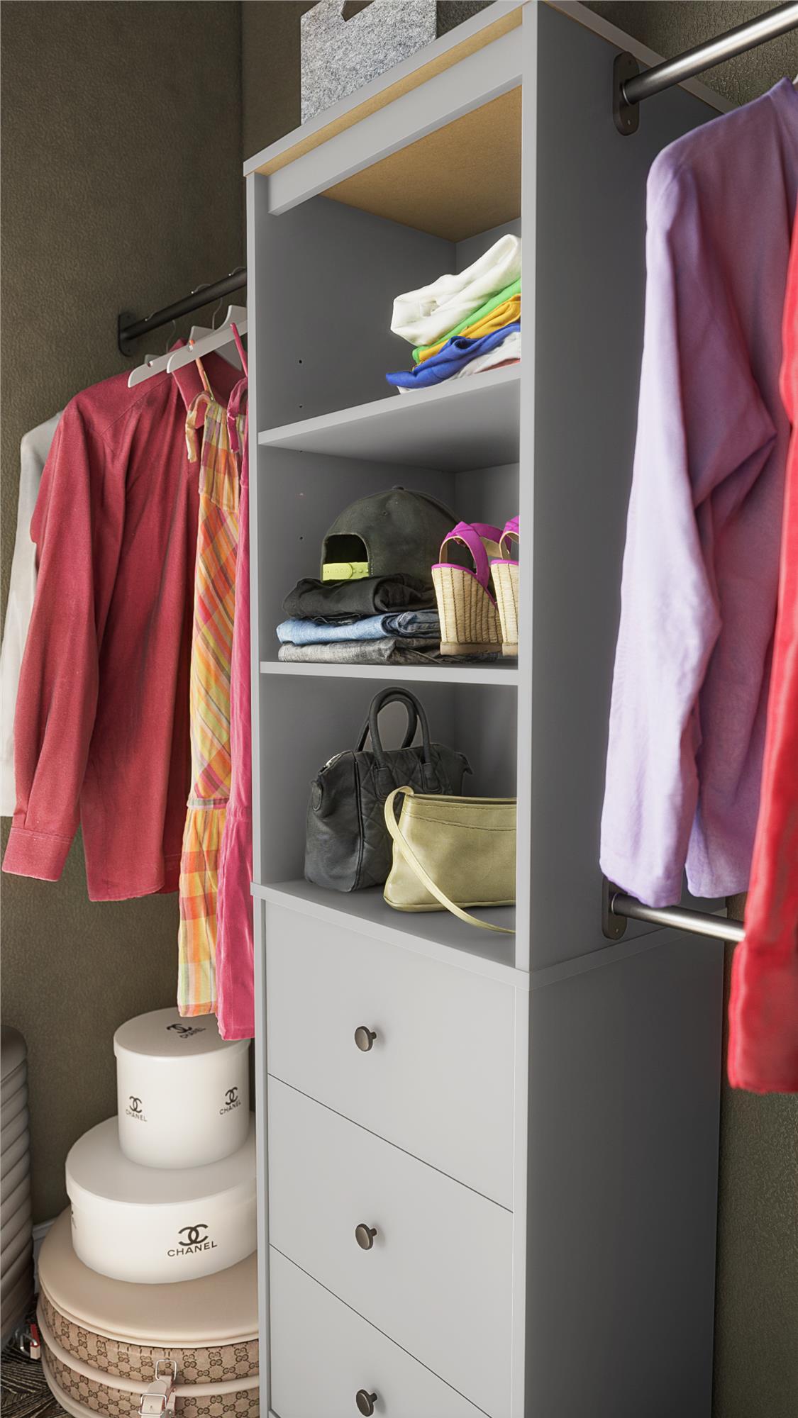 Beckett Closet Storage Organizer - Dove Gray