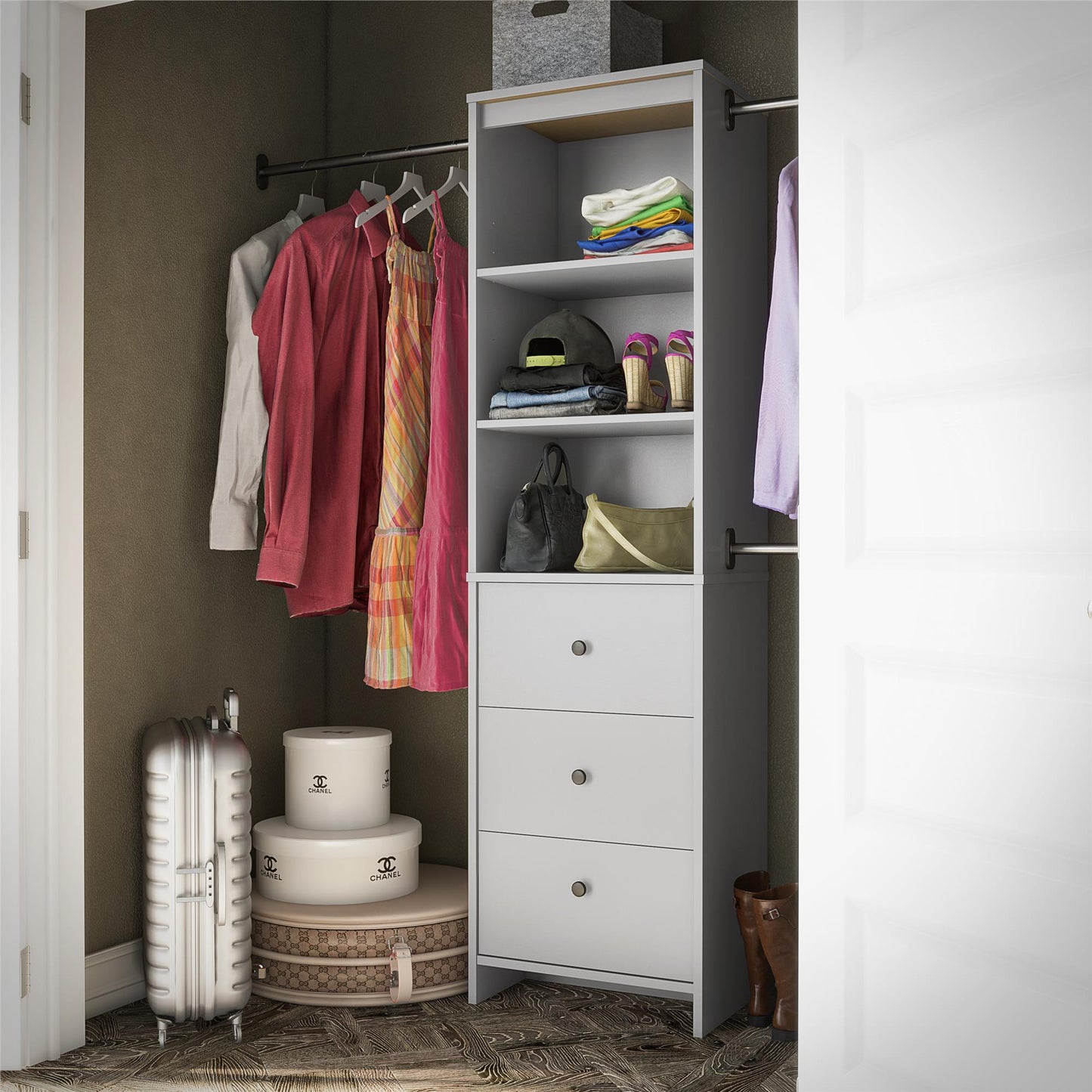 Beckett Closet Storage Organizer - Dove Gray