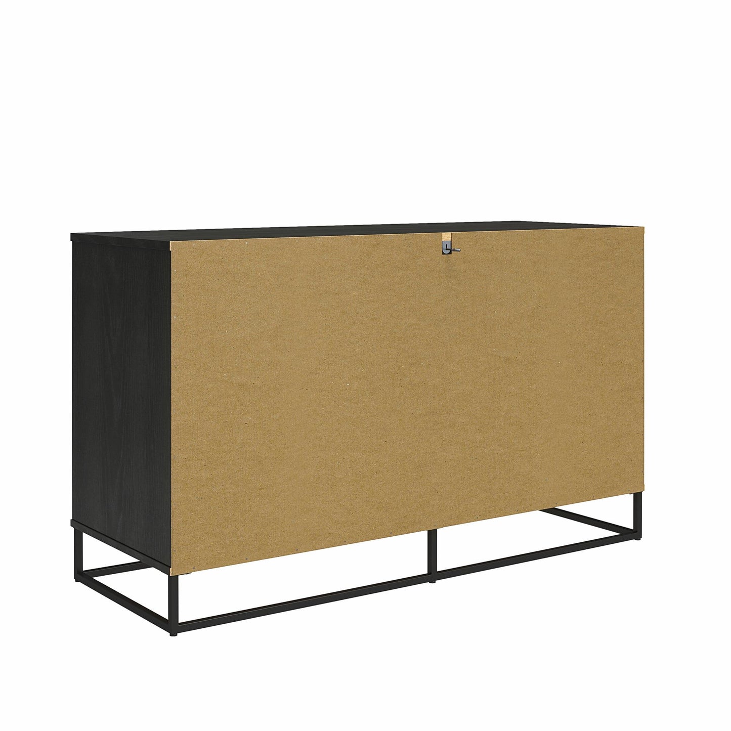 Kelly 6 Drawer Dresser, Faux Rattan & Black Oak - Black Oak
