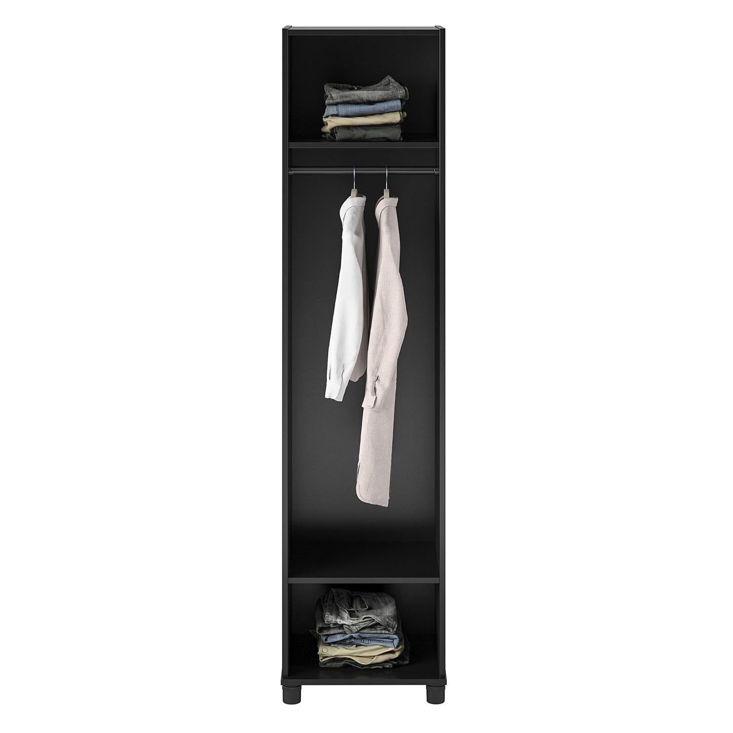 Basin 18" Wide Mudroom Cabinet with Adjustable Shelving - Black
