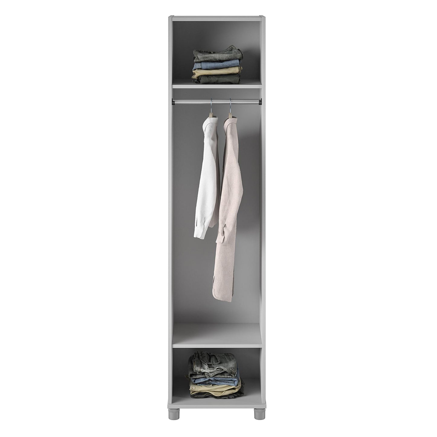 Basin 18" Wide Mudroom Cabinet with Adjustable Shelving - Dove Gray