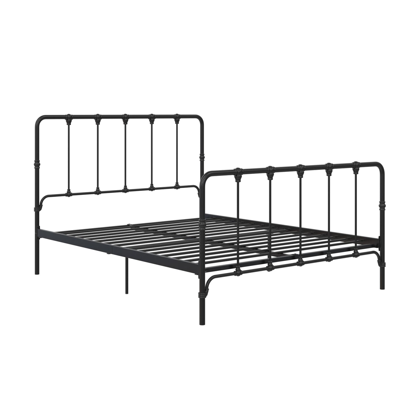Mainstays Farmhouse Metal Bed, Queen, Black - Black - Queen