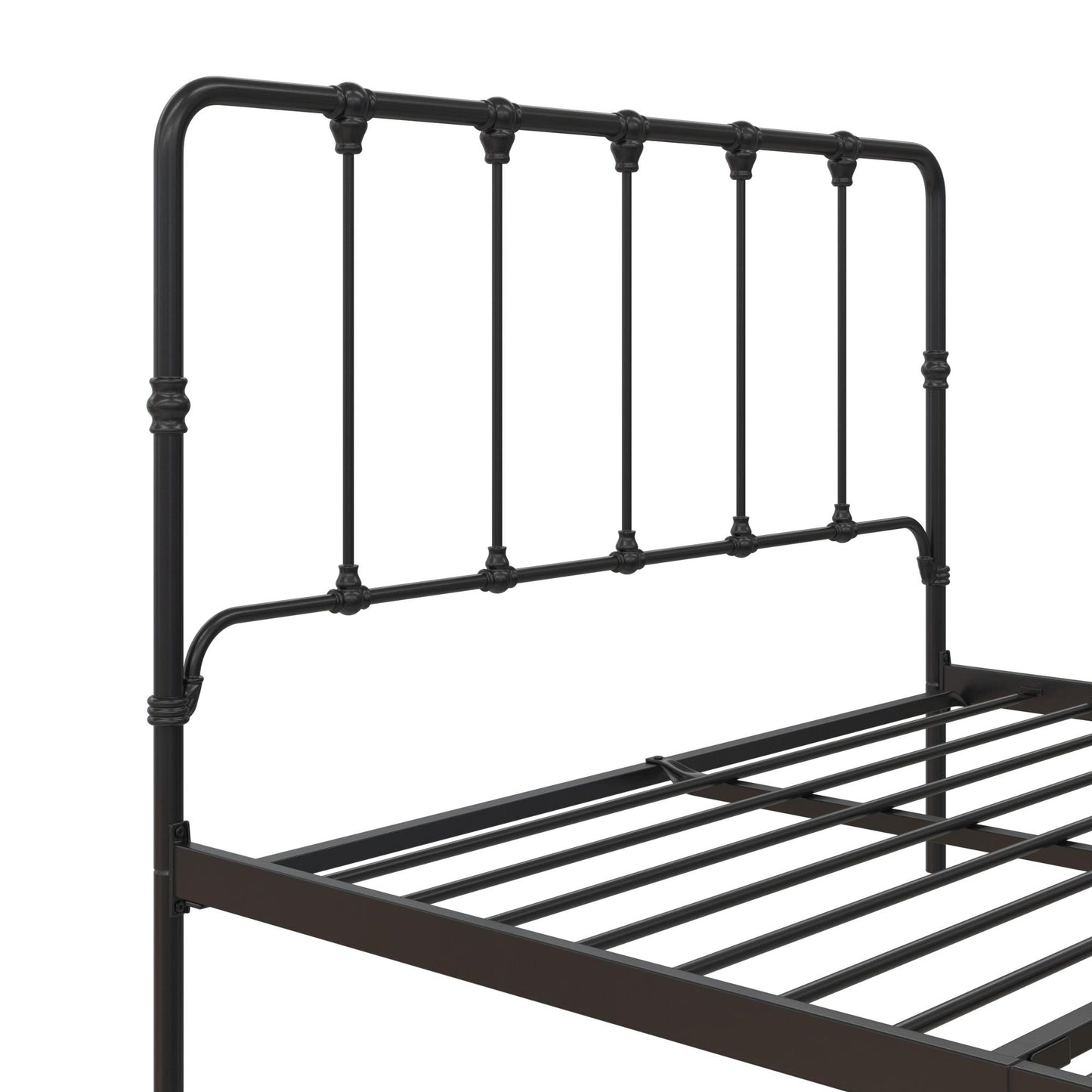 Mainstays Farmhouse Metal Bed, Queen, Black - Black - Queen