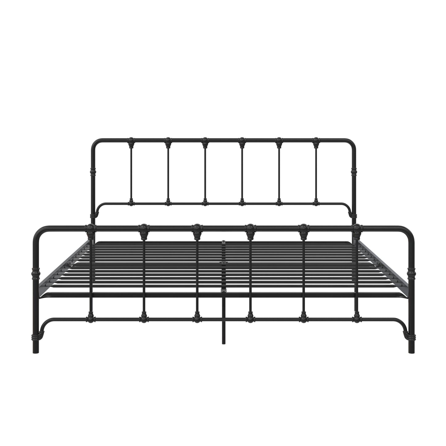 Mainstays Farmhouse Metal Bed, King, Black - Black - King