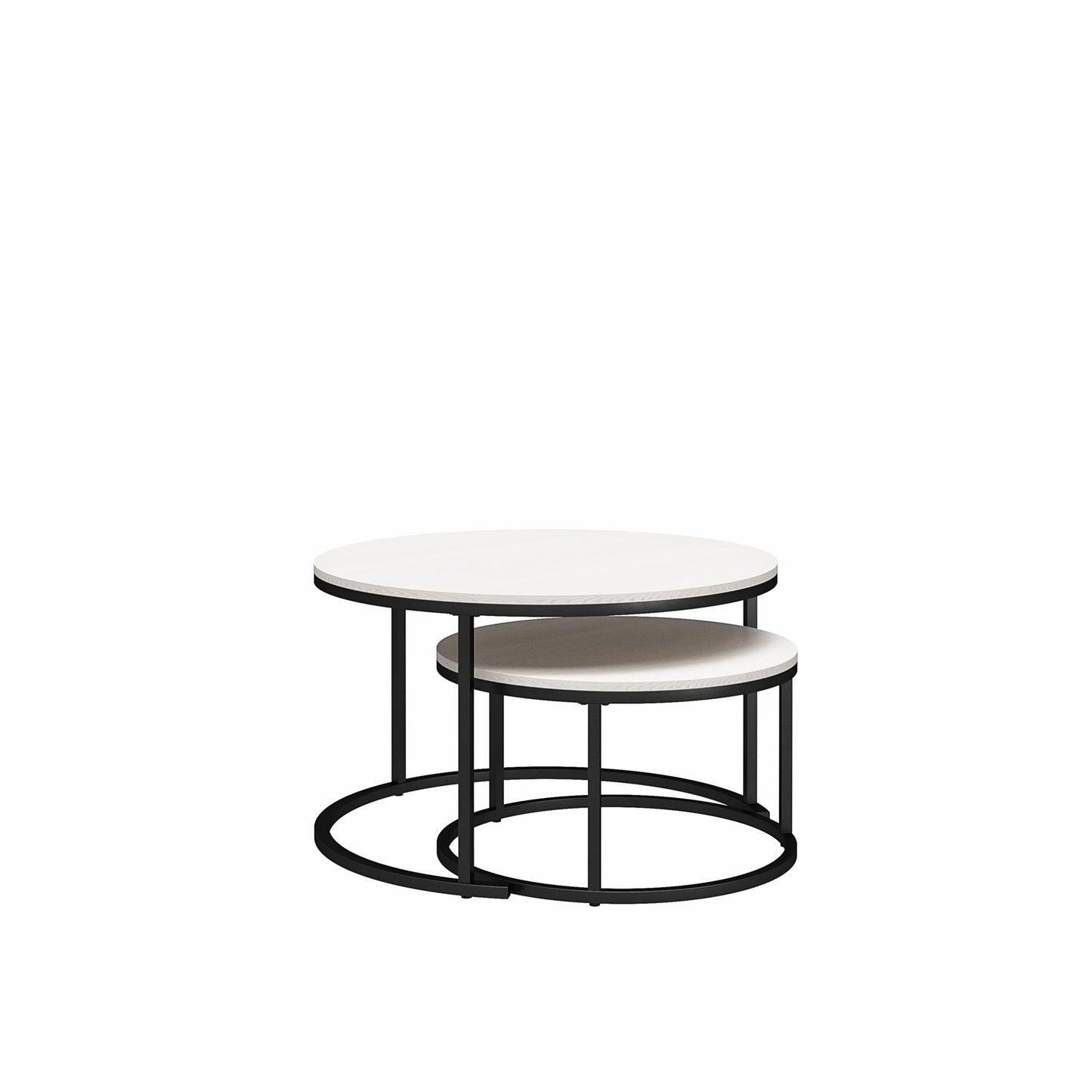 Camdale Nesting Coffee Table and End Table 4 Piece Set - Ivory Pine