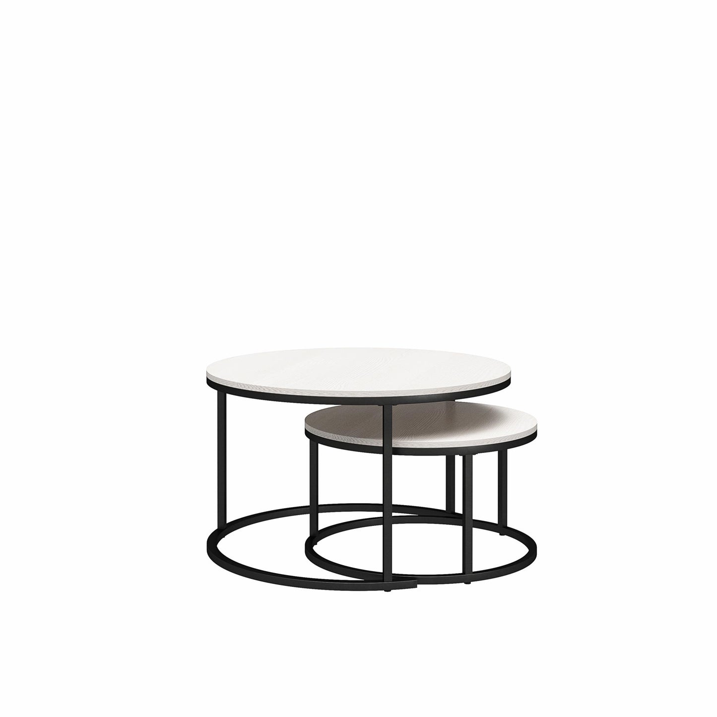 Camdale Nesting Coffee Table and End Table 4 Piece Set - Ivory Pine