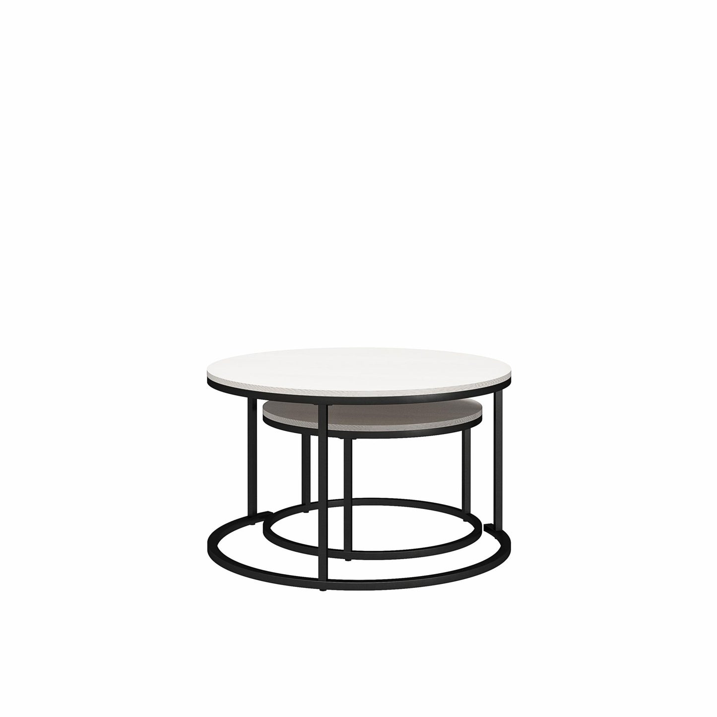 Camdale Nesting Coffee Table and End Table 4 Piece Set - Ivory Pine