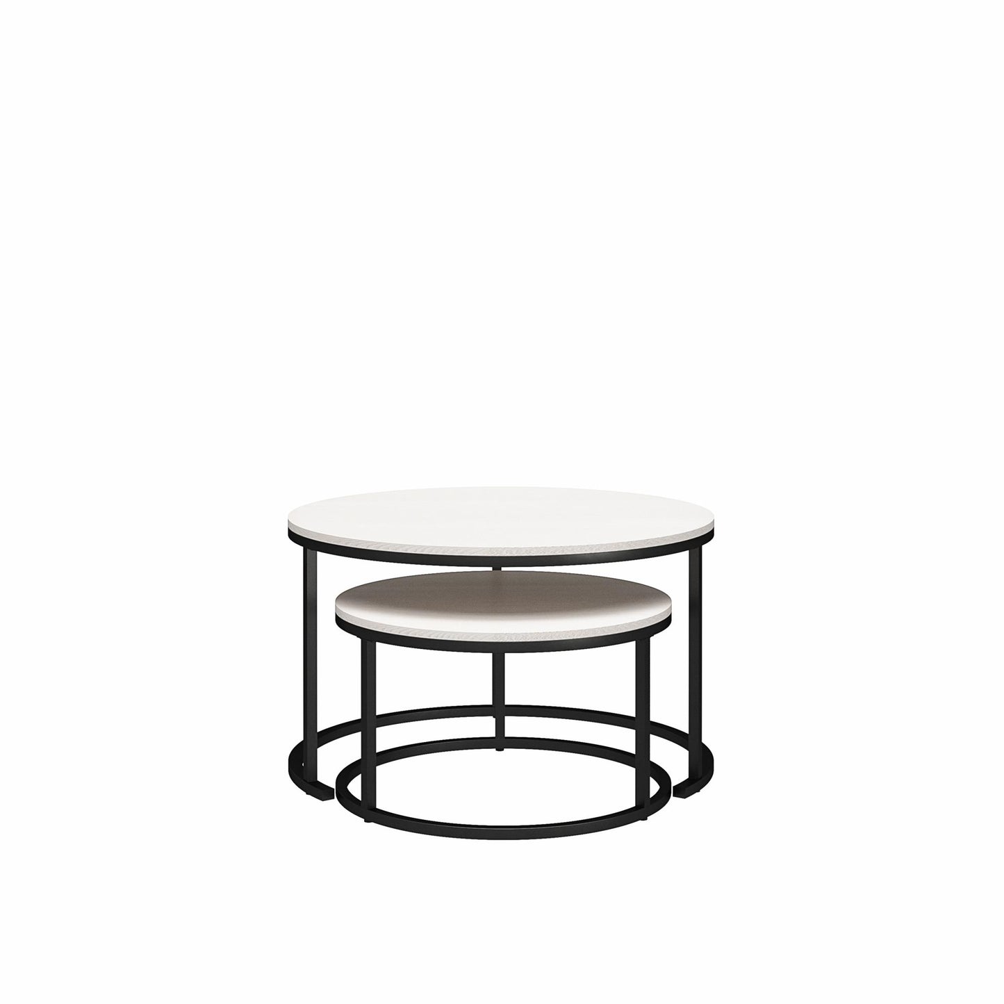 Camdale Nesting Coffee Table and End Table 4 Piece Set - Ivory Pine