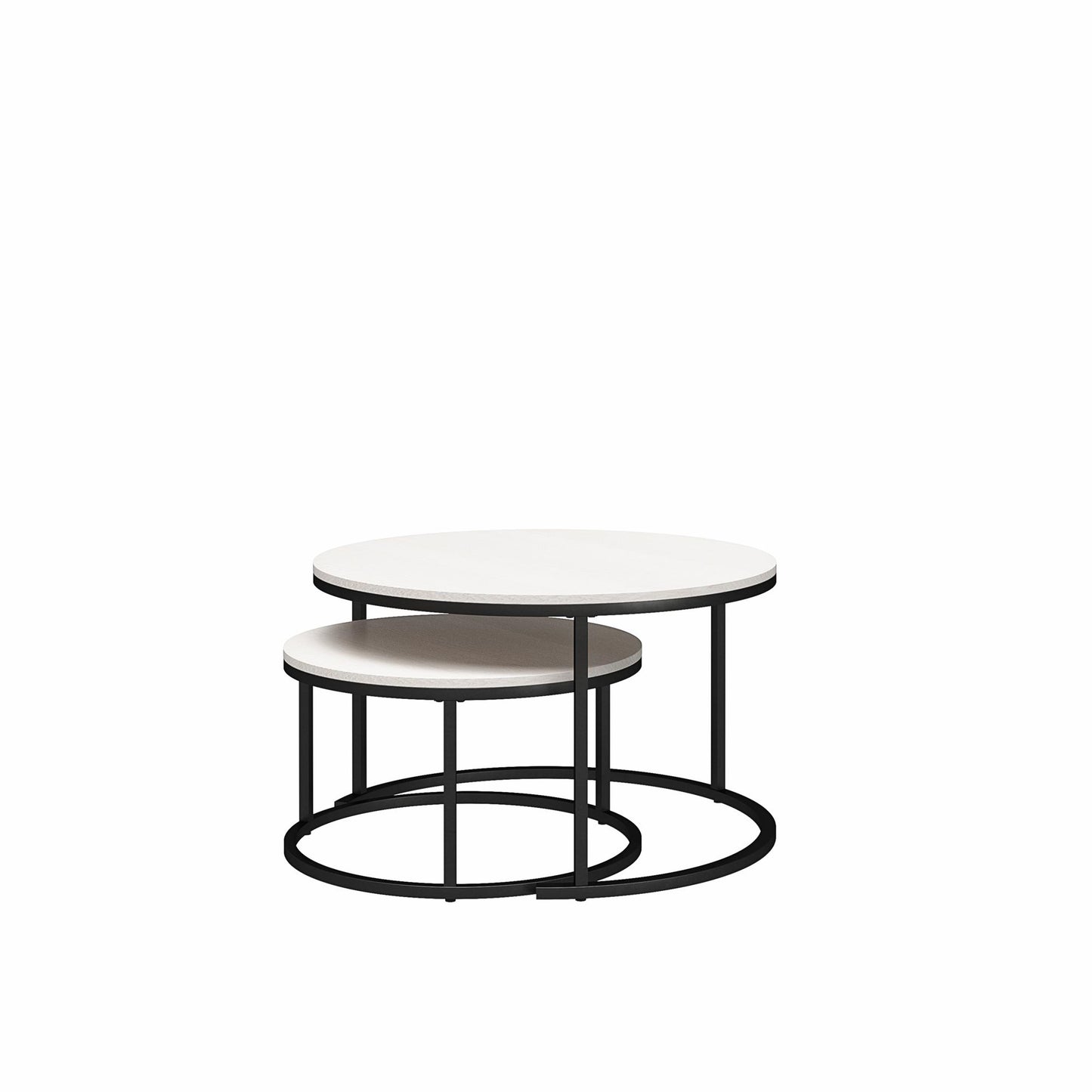 Camdale Nesting Coffee Table and End Table 4 Piece Set - Ivory Pine
