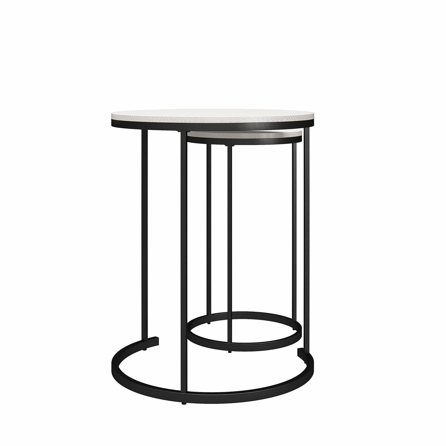 Camdale Nesting Coffee Table and End Table 4 Piece Set - Ivory Pine