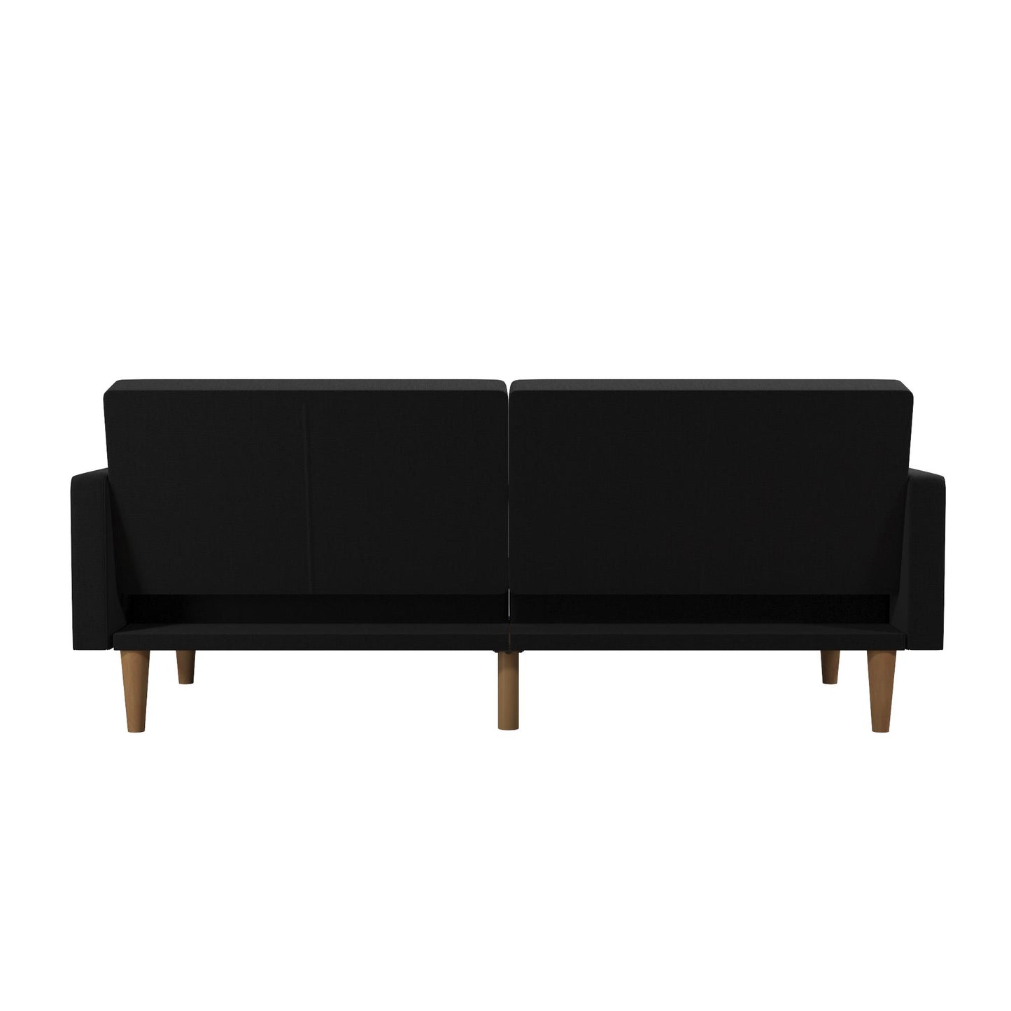 Mainstays Channel Tufted Futon, Black Linen - Black