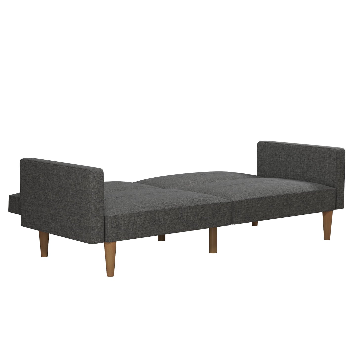 Mainstays Channel Tufted Futon, Gray Linen - Gray