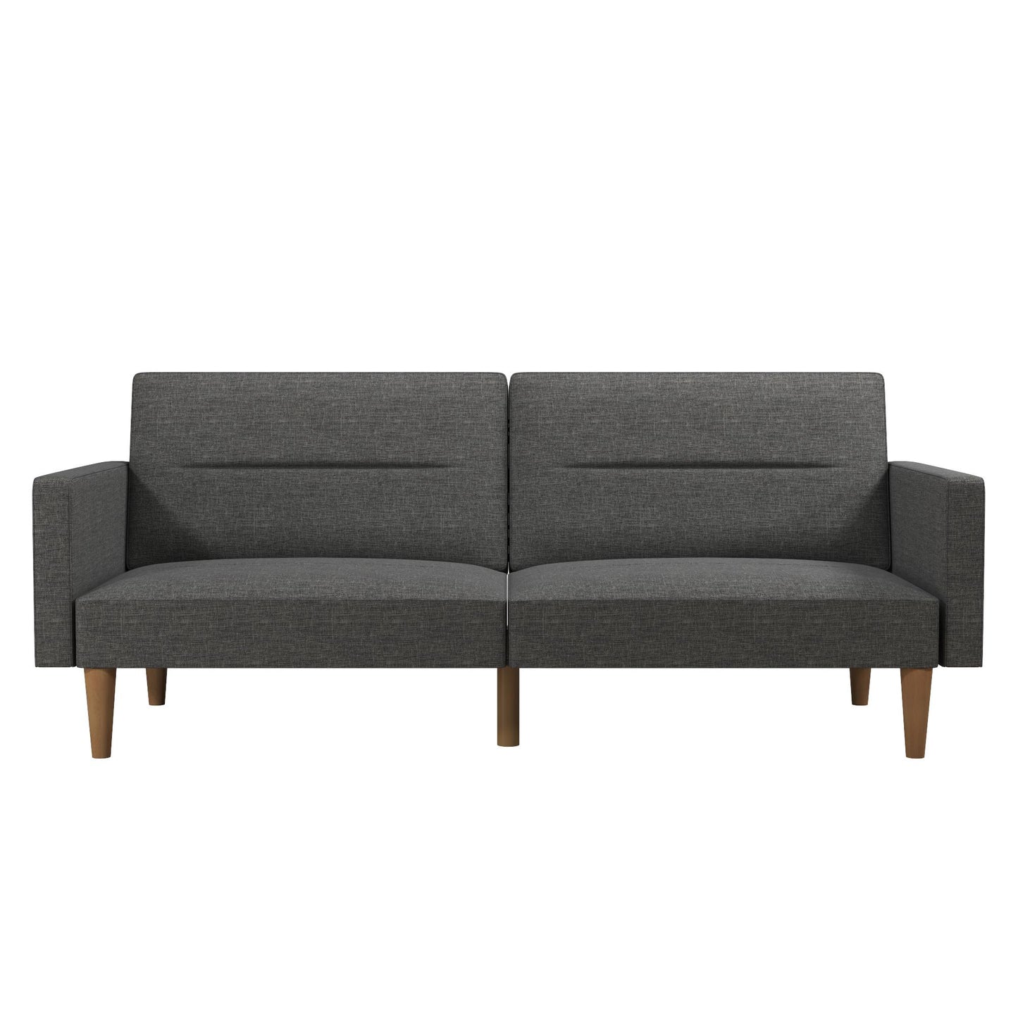 Mainstays Channel Tufted Futon, Gray Linen - Gray