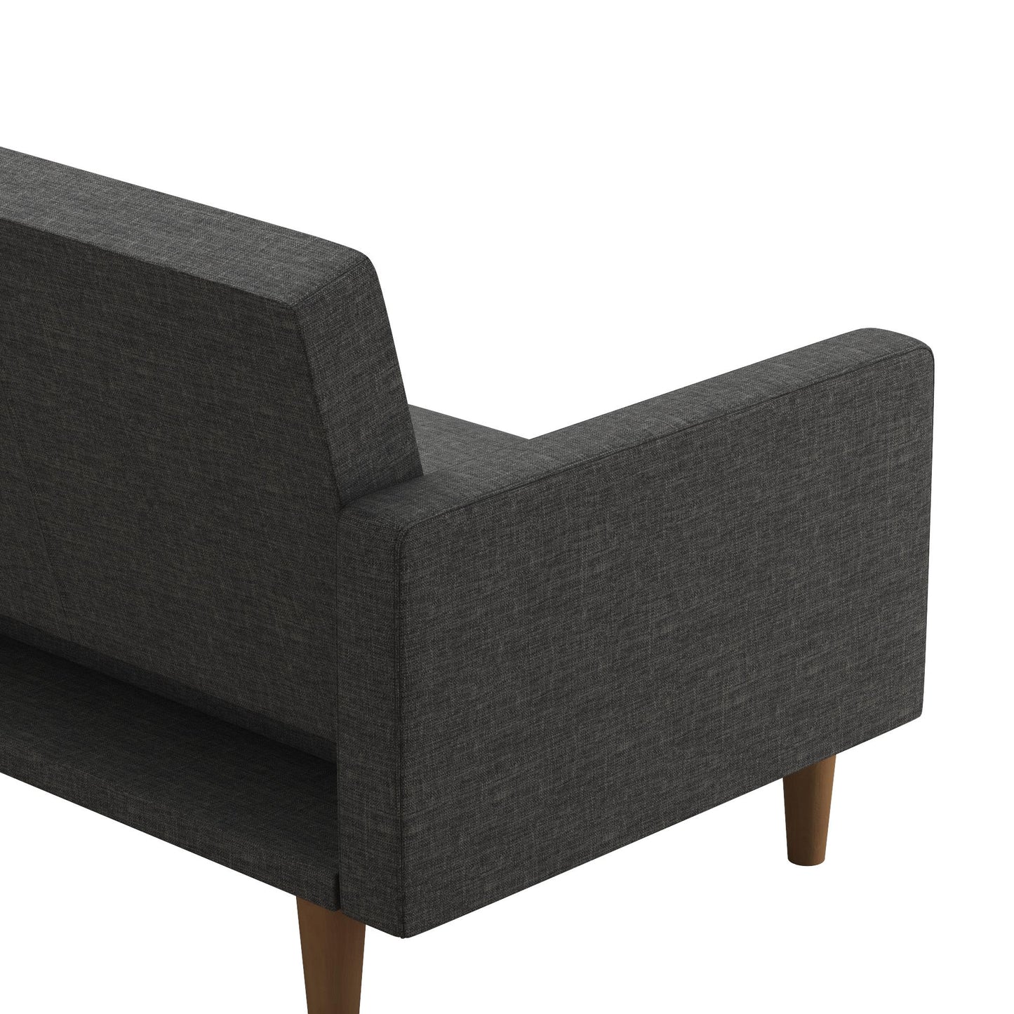 Mainstays Channel Tufted Futon, Gray Linen - Gray