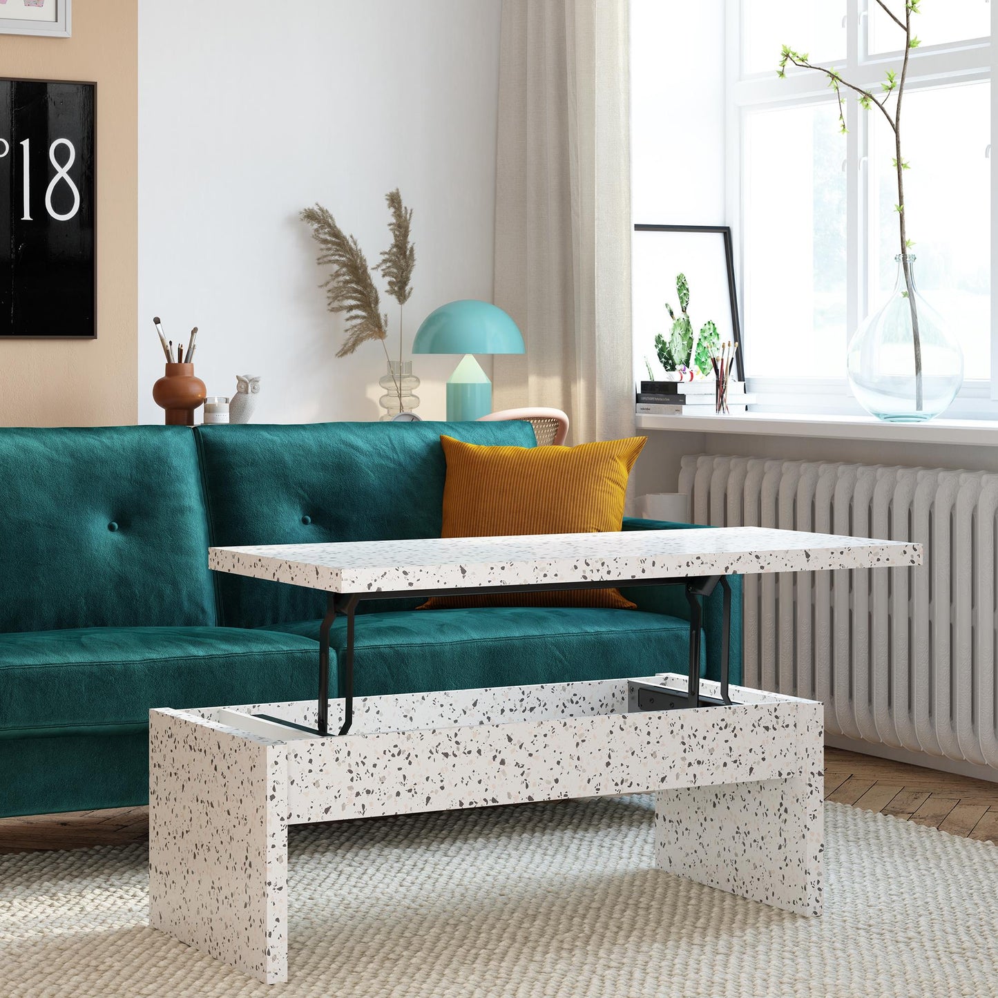 Winston Lift Top Coffee Table, Terrazzo - Terrazzo